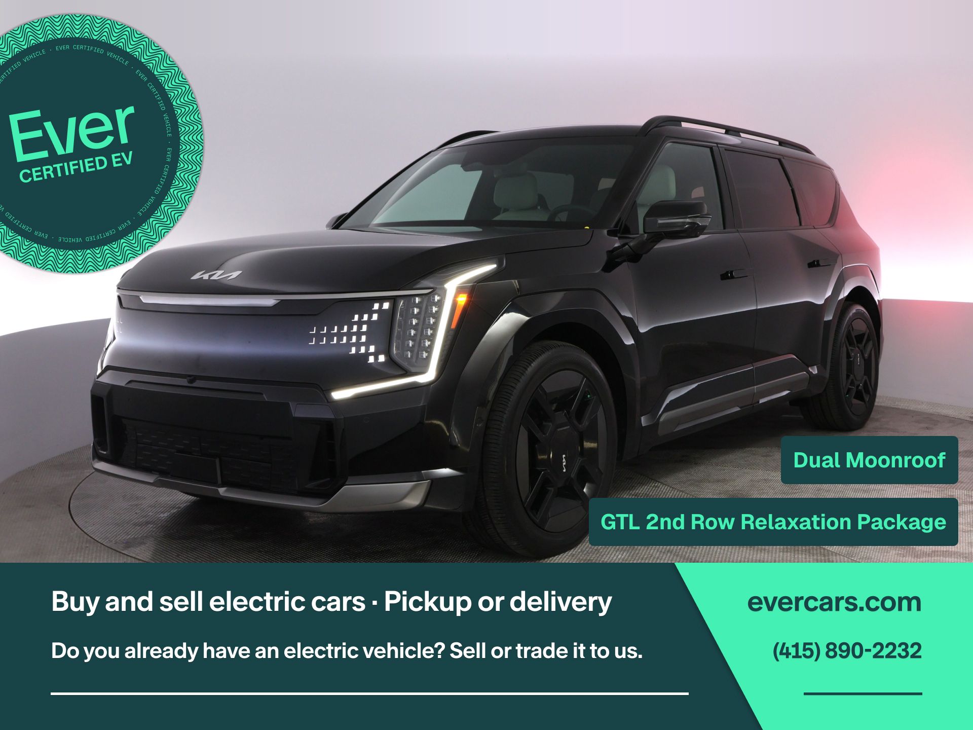 Aurora Black Pearl 2024 Kia EV9 GT-Line AWD SUV / Crossover All-Wheel Drive 1-Speed Automatic