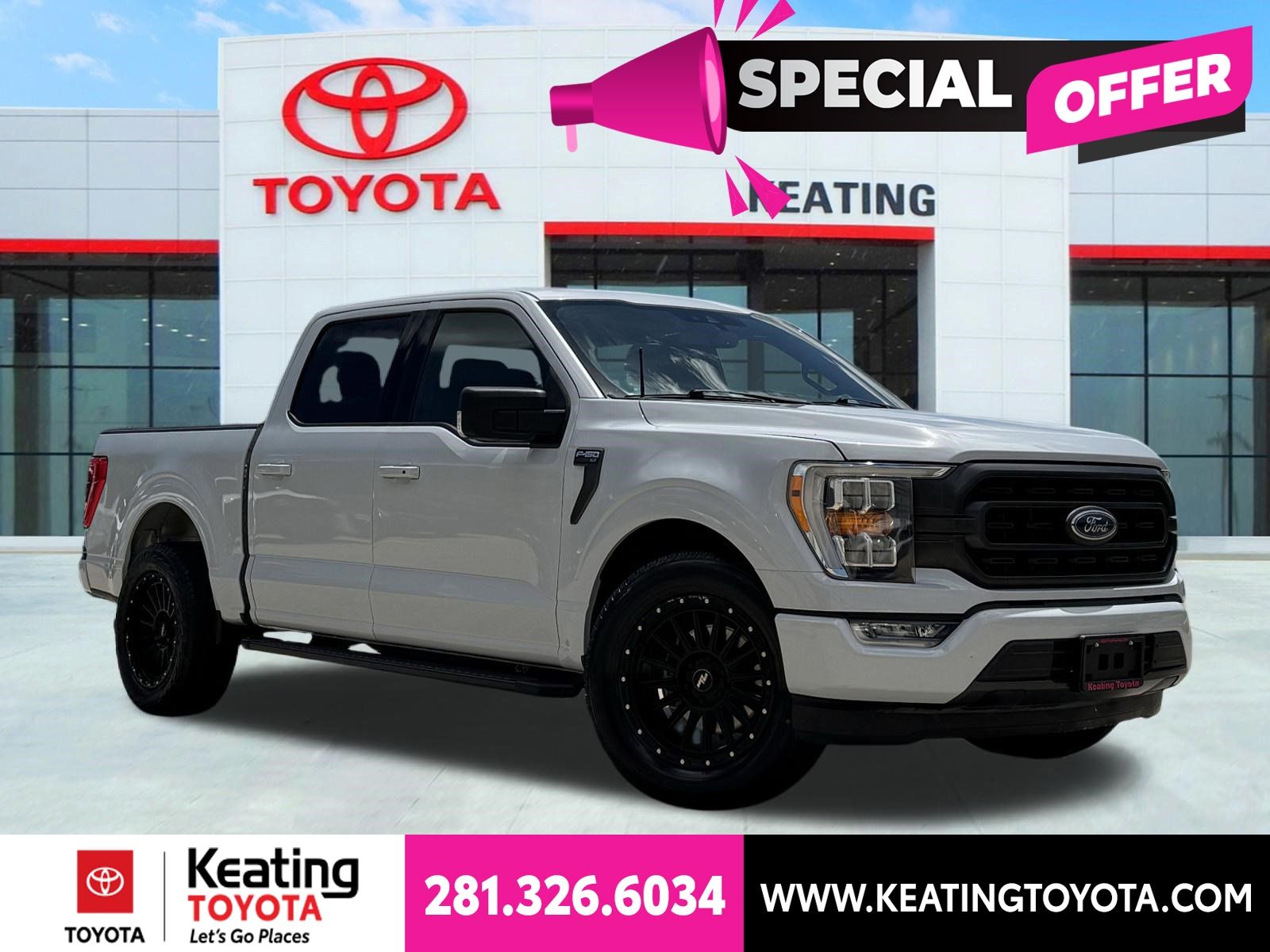White Metallic 2021 Ford F-150 XLT SuperCrew RWD Pickup Truck 4X2 Automatic