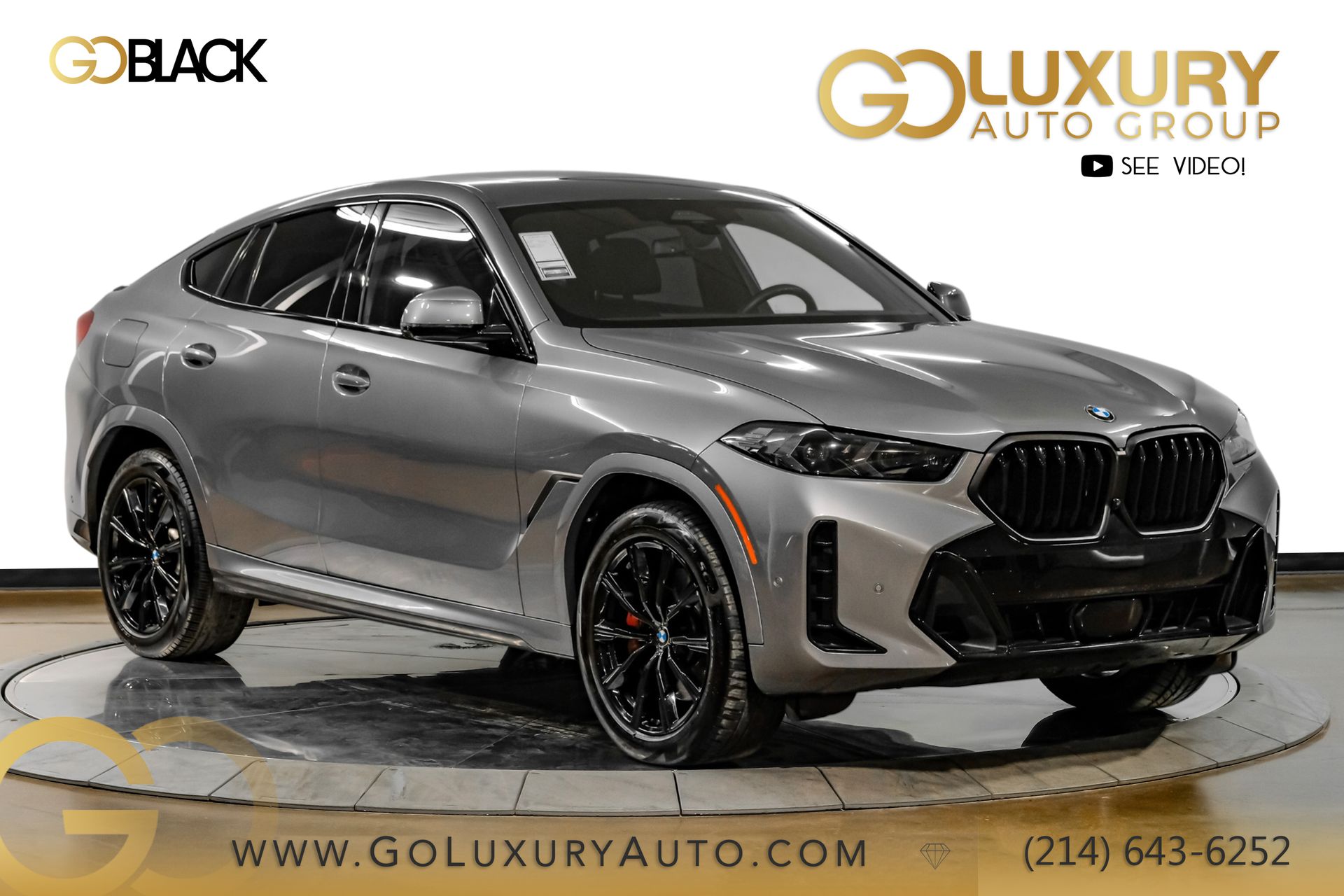 Gray Metallic 2025 BMW X6 SUV / Crossover All-Wheel Drive 8-Speed Automatic