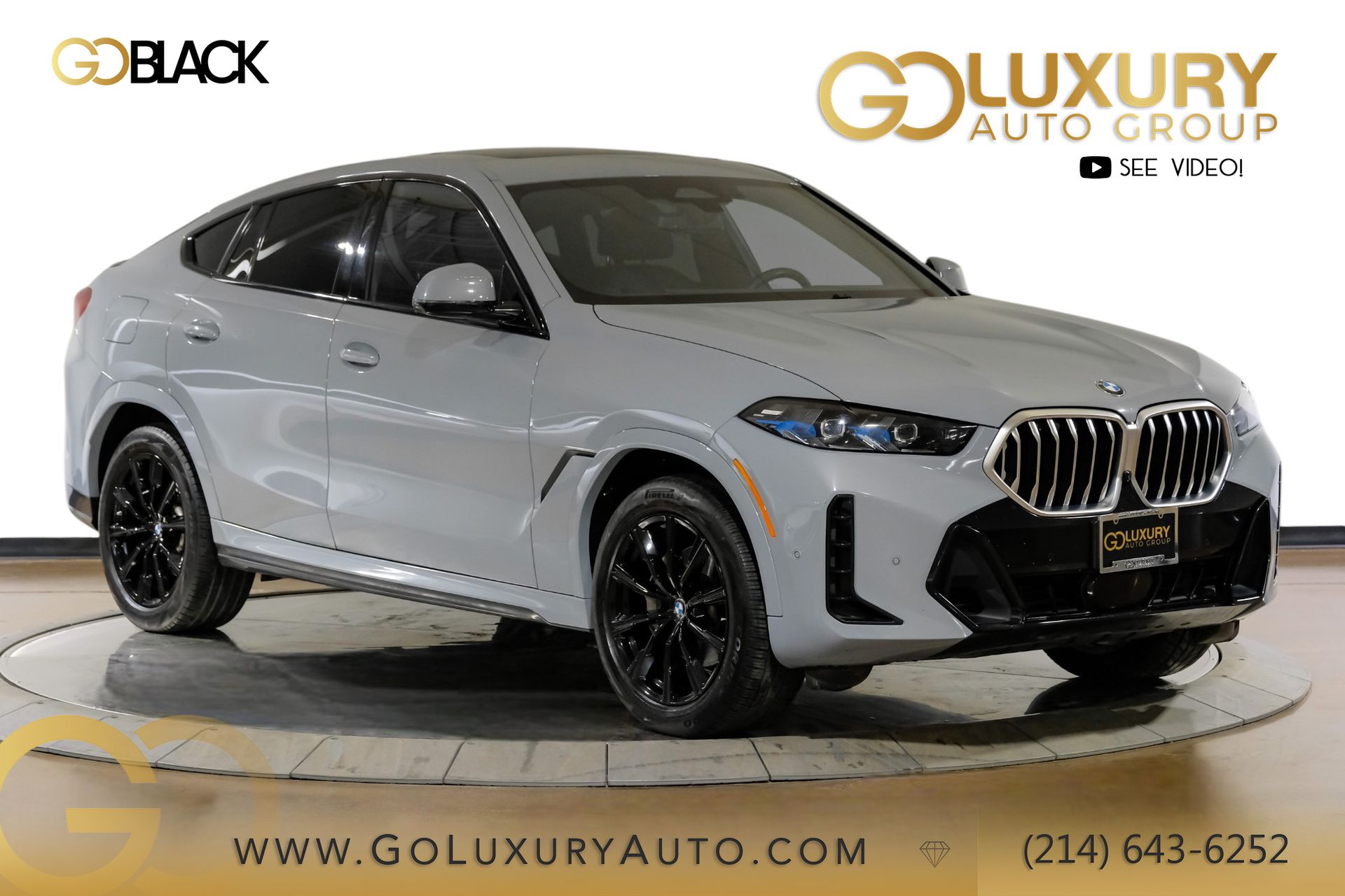 Gray Metallic 2025 BMW X6 xDrive40i AWD SUV / Crossover All-Wheel Drive 8-Speed Automatic