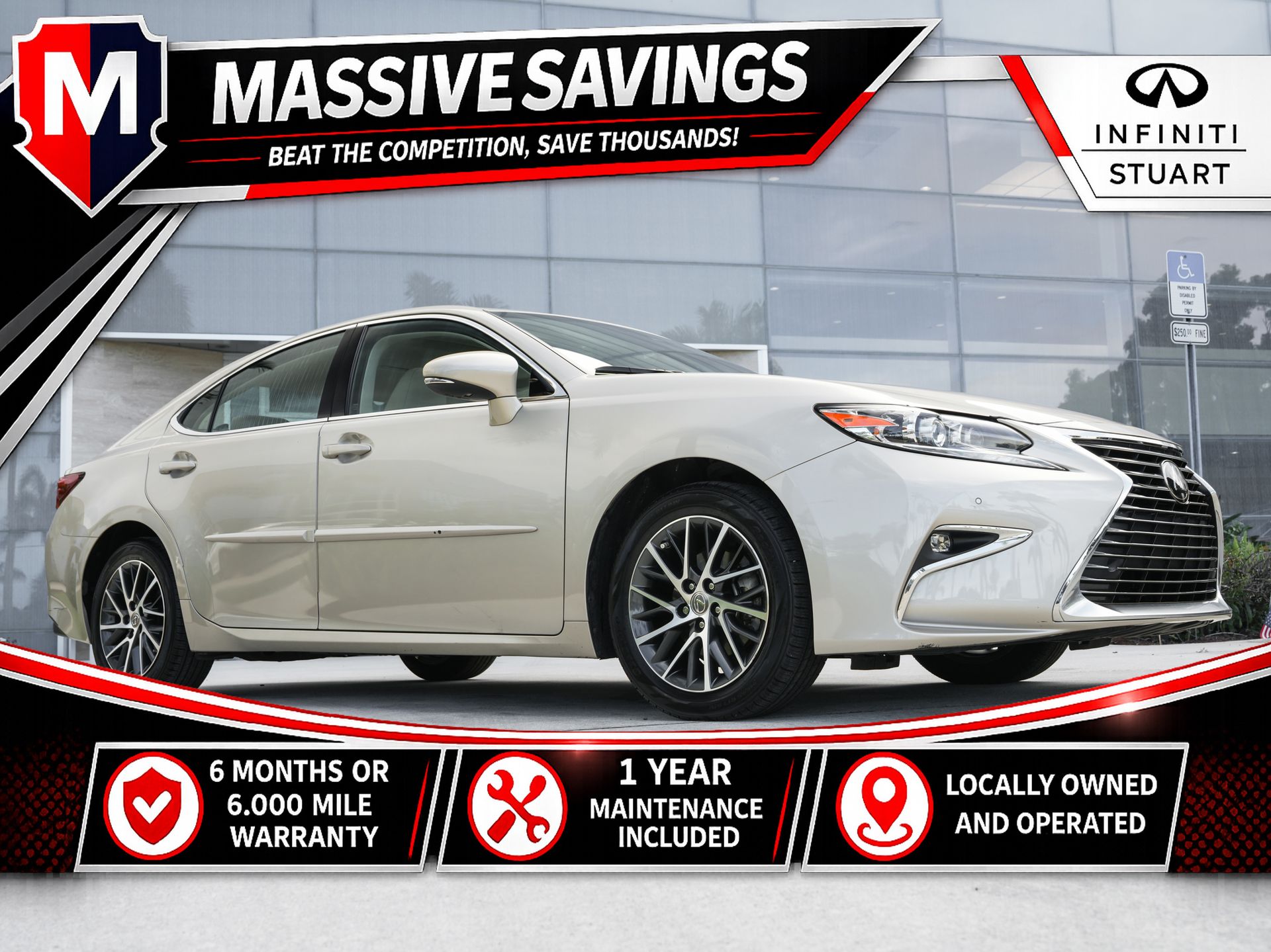 Satin Cashmere Metallic 2018 Lexus ES Sedan Front-Wheel Drive 6-Speed Automatic