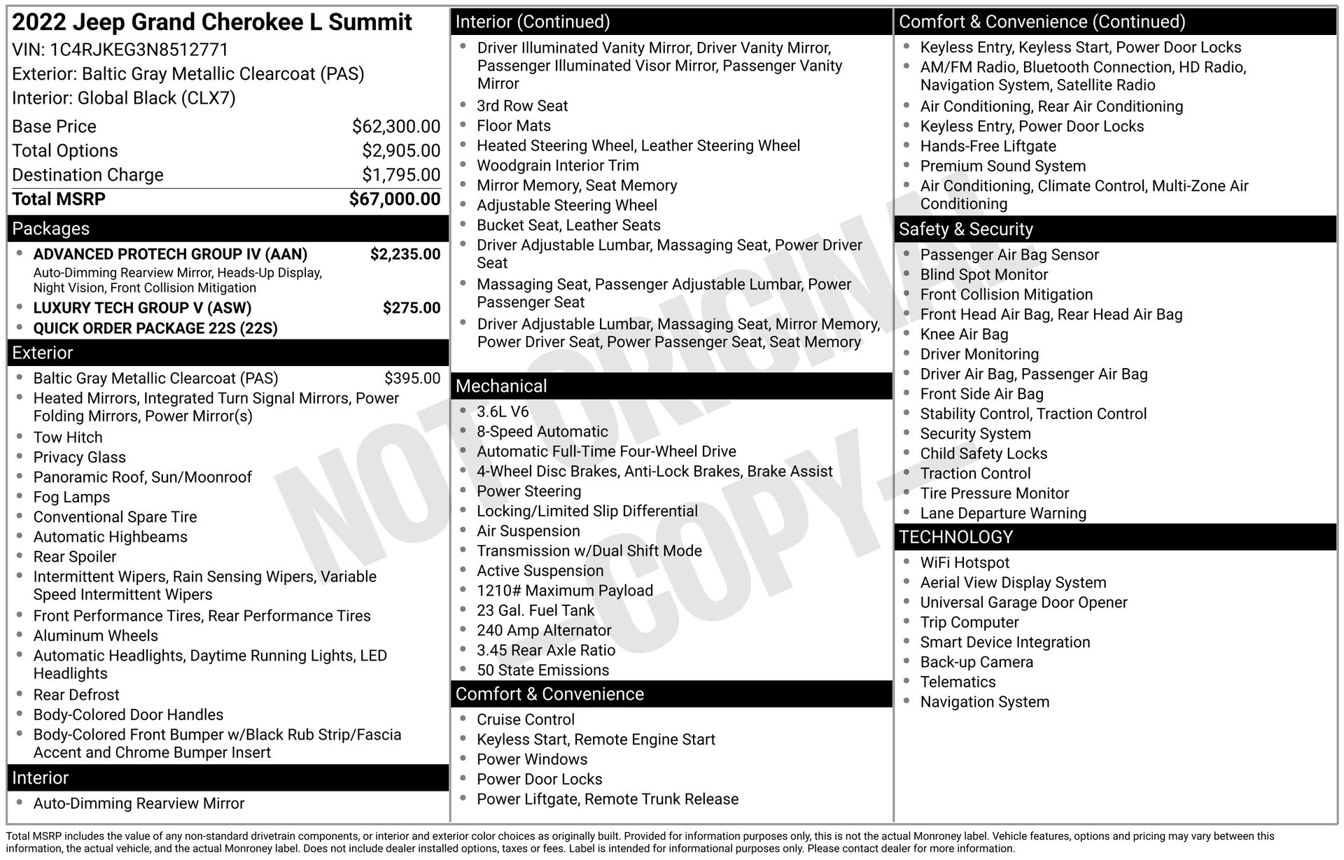 2022 JEEP GRAND CHEROKEE L - Image 3