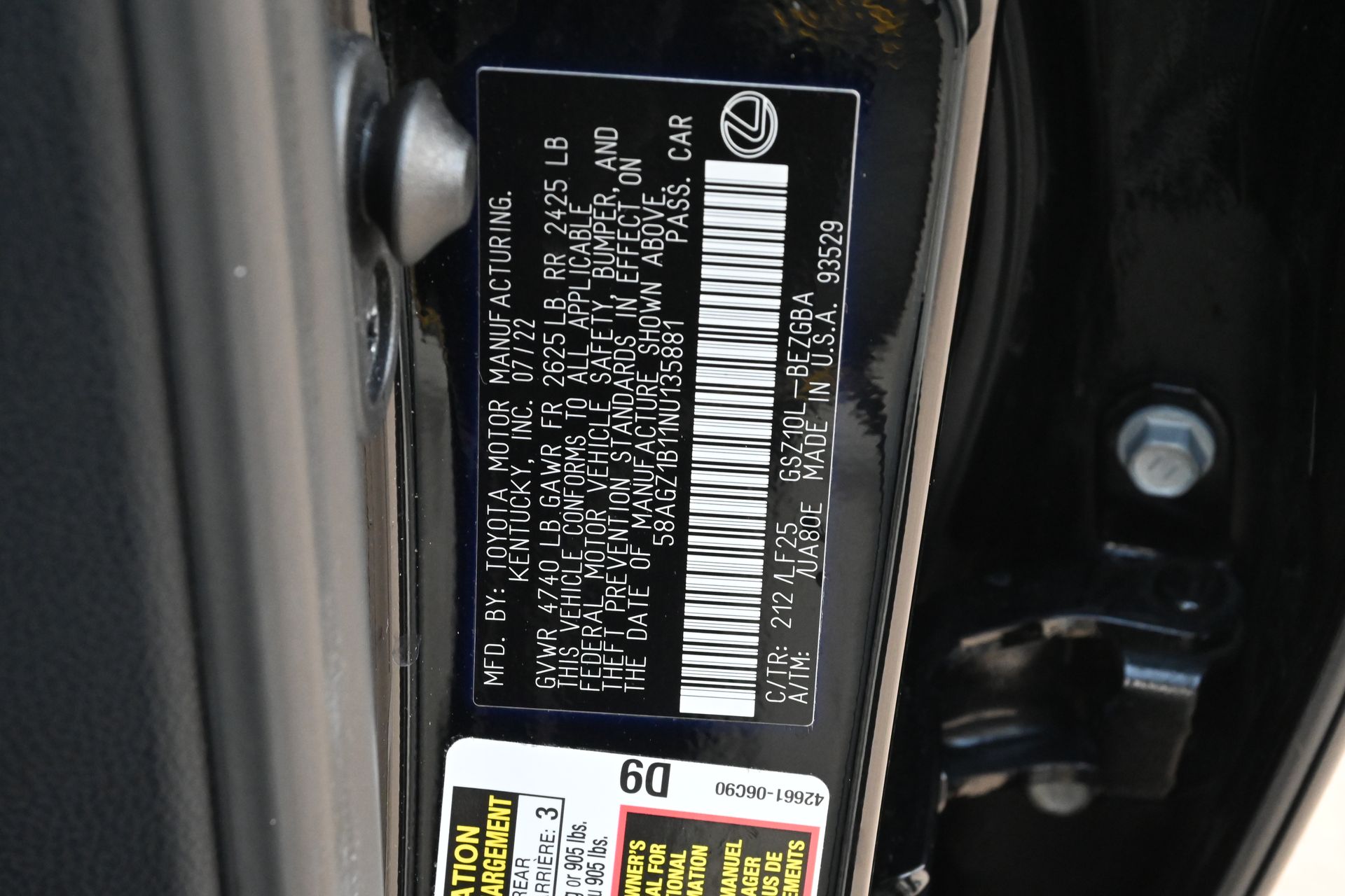 2022 Lexus ES 350 F Sport Black at Westside Lexus