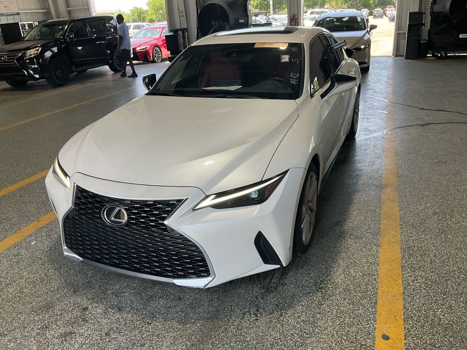 White Pearl 2024 Lexus IS Sedan Rear-Wheel Drive 8-Speed Automatic