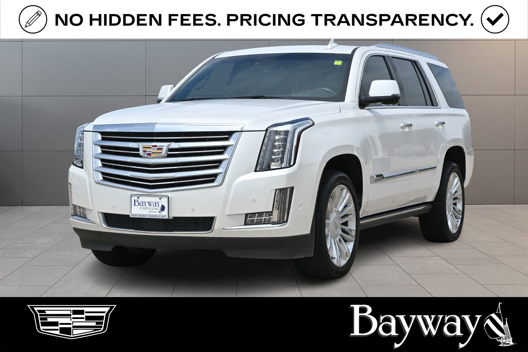 2017 Cadillac Escalade Platinum Edition White at Parkway Family Mazda