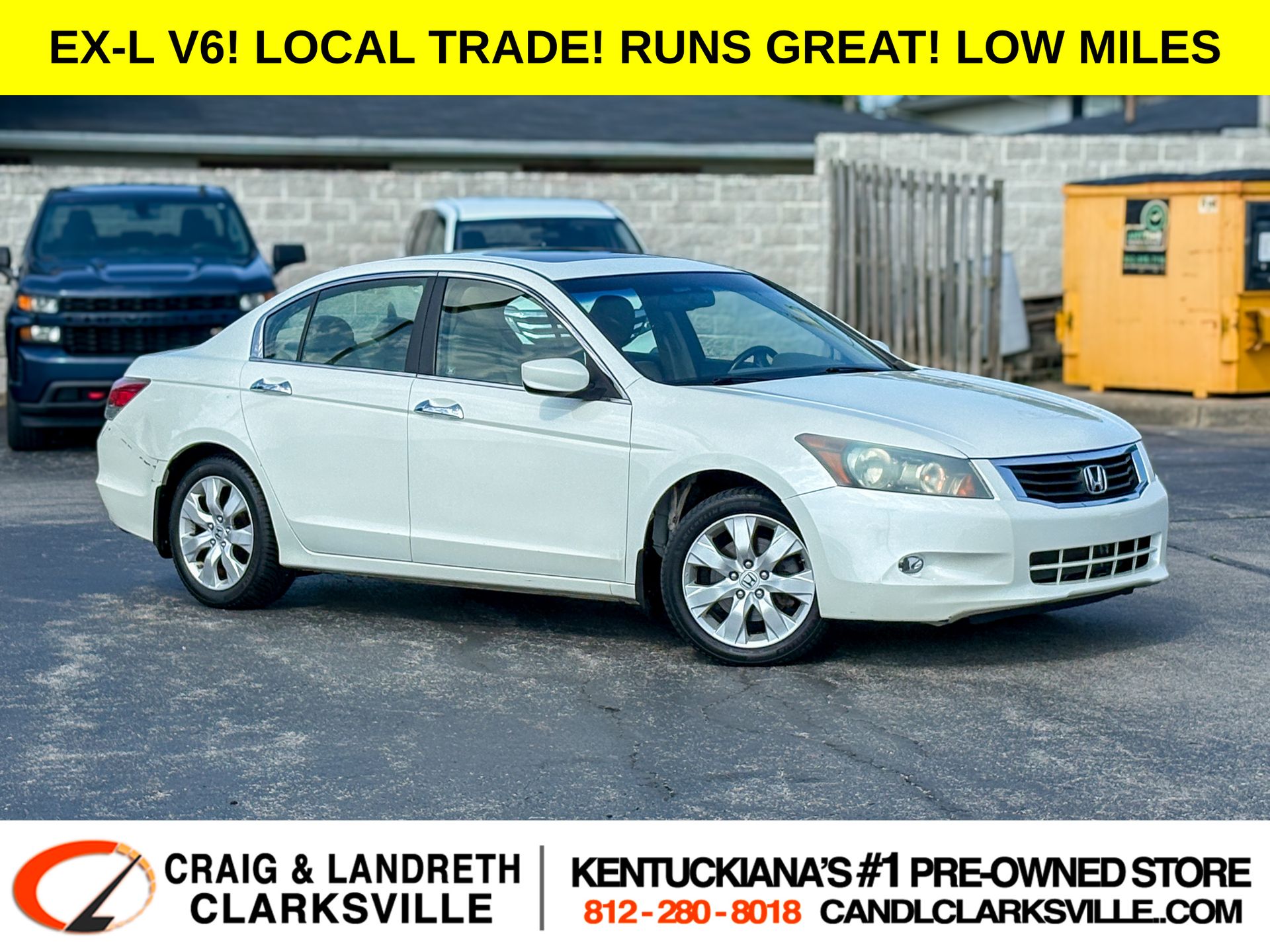White 2010 Honda Accord Sedan Front-Wheel Drive 5-Speed Automatic Overdrive