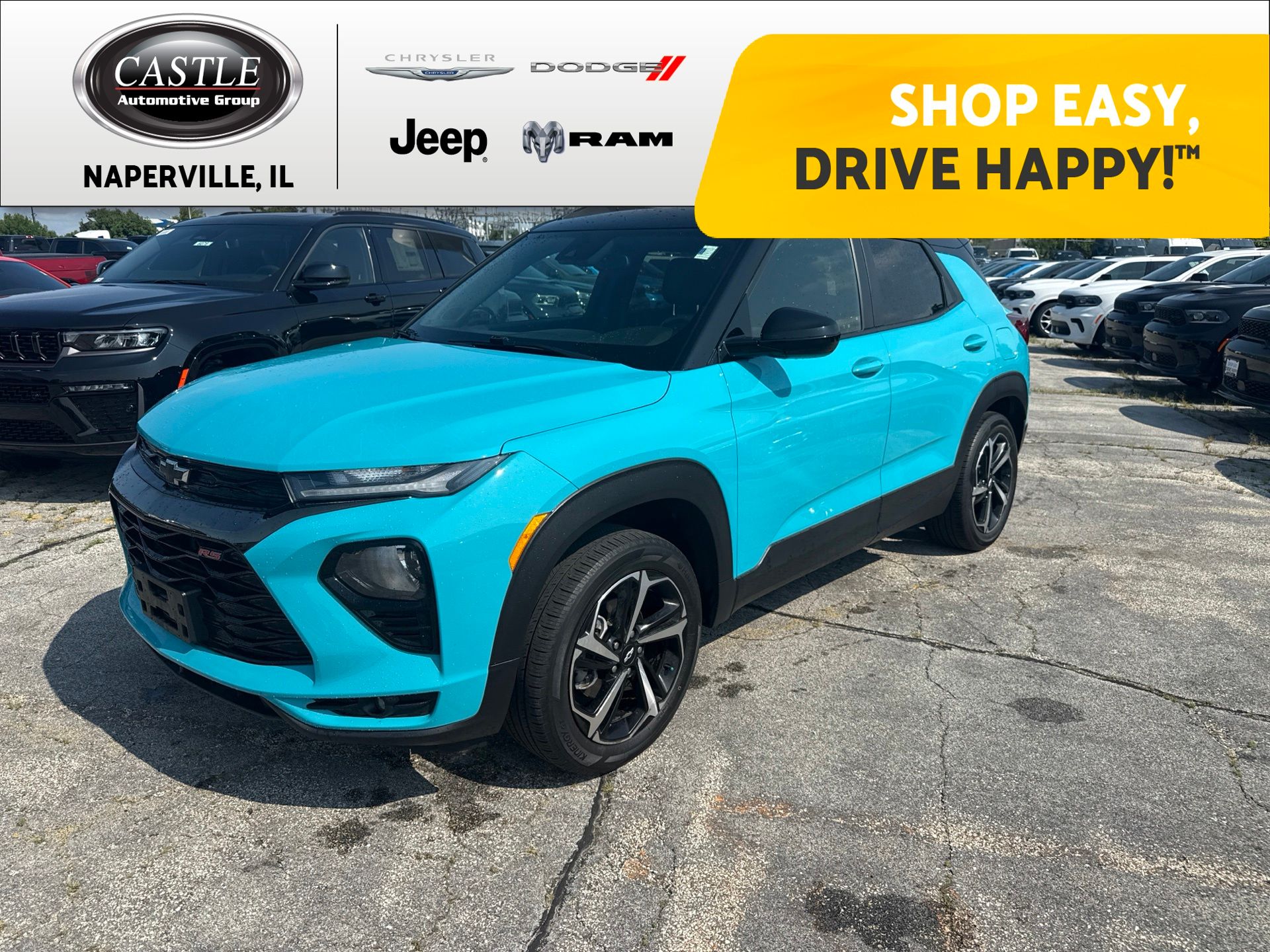 Oasis Blue 2022 Chevrolet Trailblazer SUV / Crossover Four-Wheel Drive 9-Speed Automatic