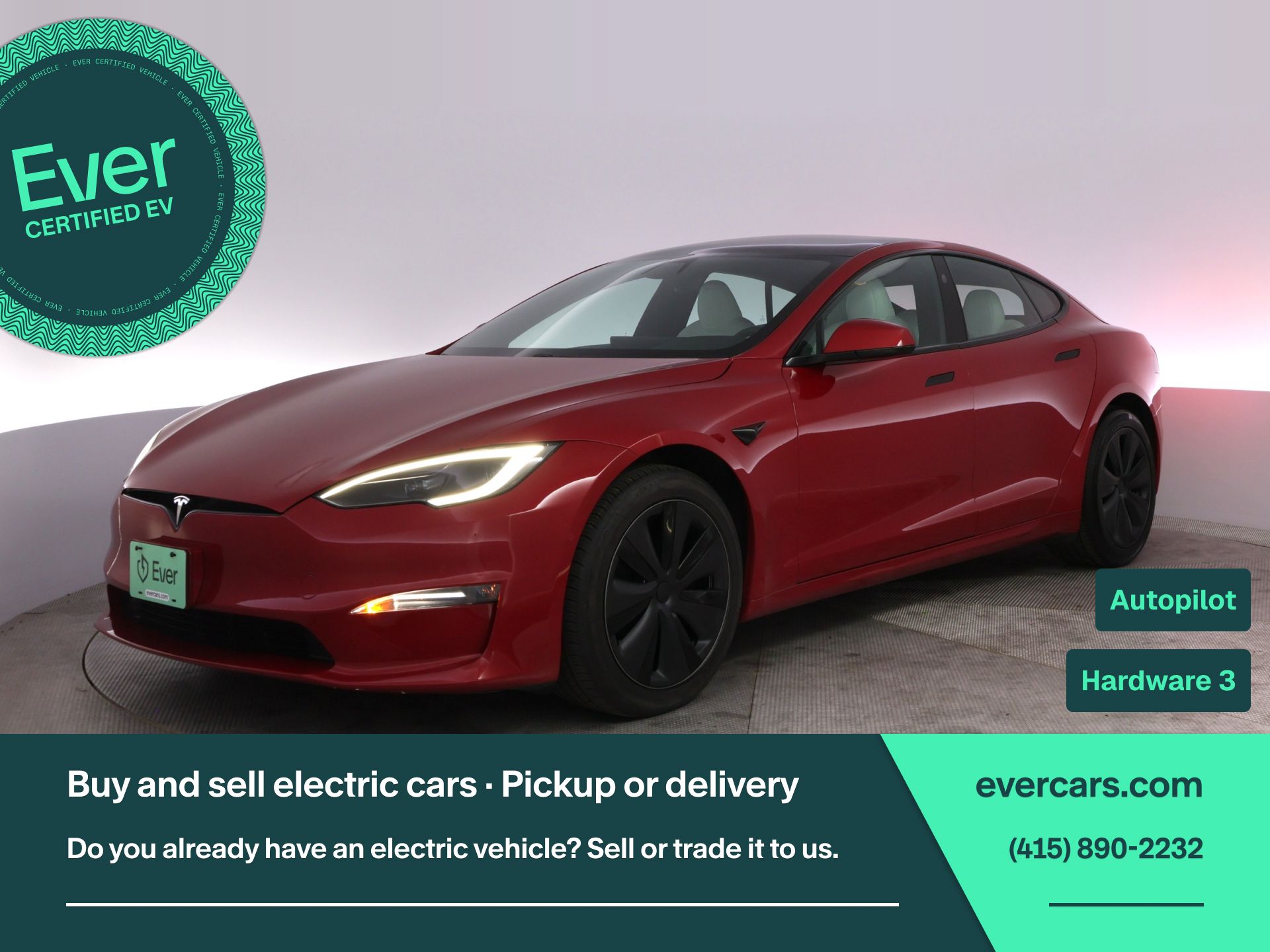 Red Multi-Coat 2023 Tesla Model S Sedan All-Wheel Drive 1-Speed Automatic