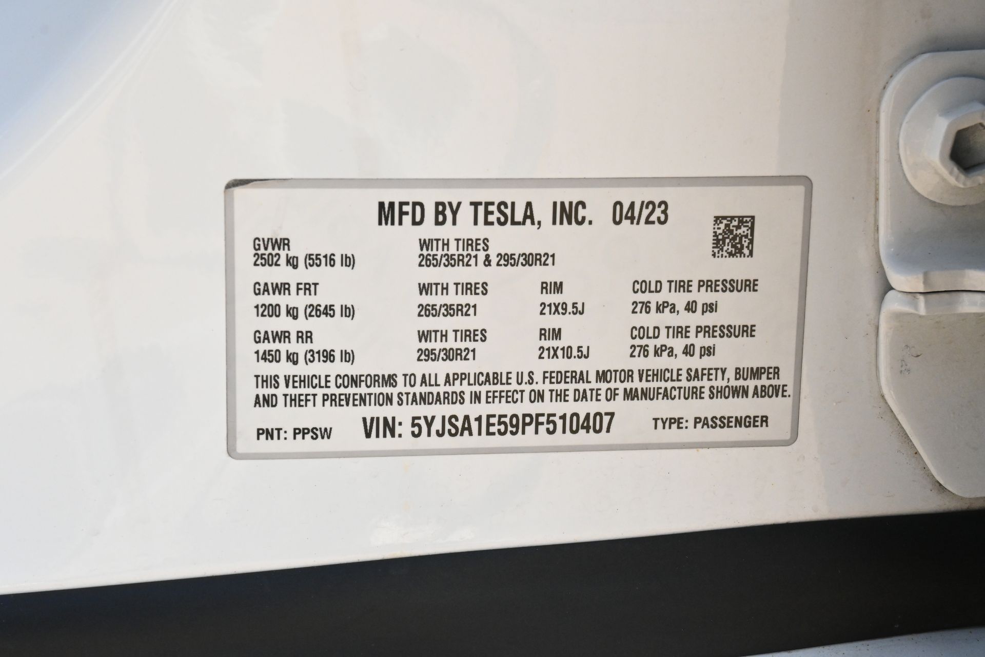 2023 Tesla Model S Standard Range White at Ultimate Motorsports