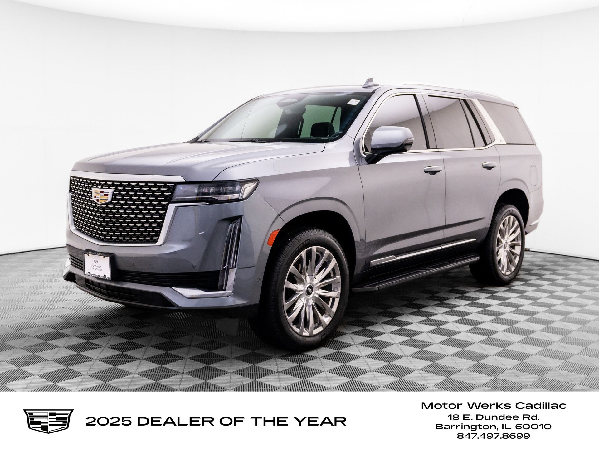 Gray (Satin Steel Metallic) 2021 Cadillac Escalade Premium Luxury 4WD SUV / Crossover Four-Wheel Drive