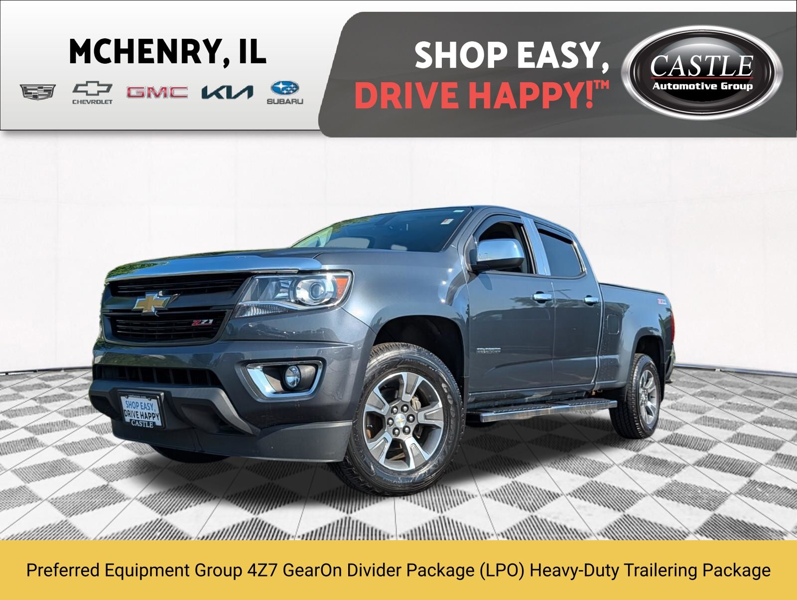 Cyber Gray Metallic 2015 Chevrolet Colorado Pickup Truck Four-Wheel Drive 6-Speed Automatic