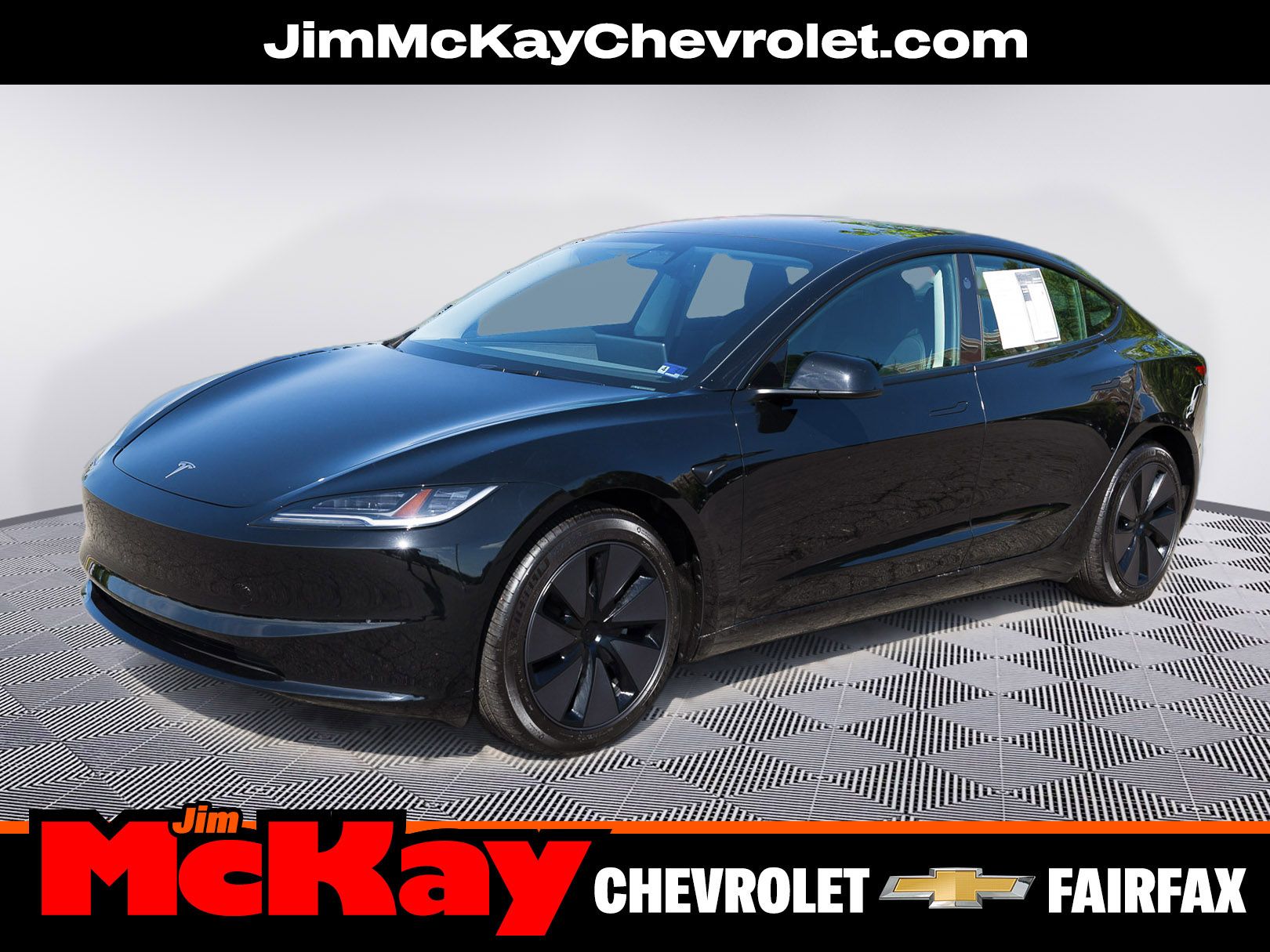 Solid Black 2024 Tesla Model 3 RWD Sedan Rear-Wheel Drive 1-Speed Automatic