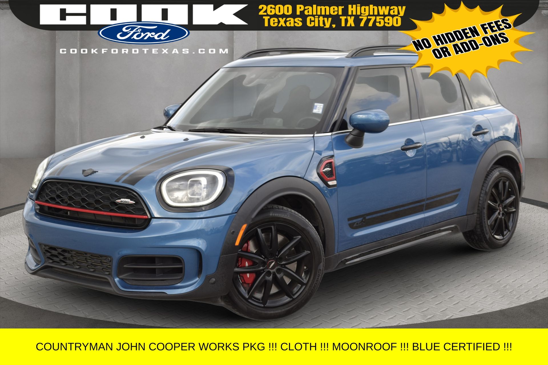 Island Blue Metallic 2023 MINI Countryman John Cooper Works ALL4 AWD SUV / Crossover All-Wheel Drive 8-Speed Automatic