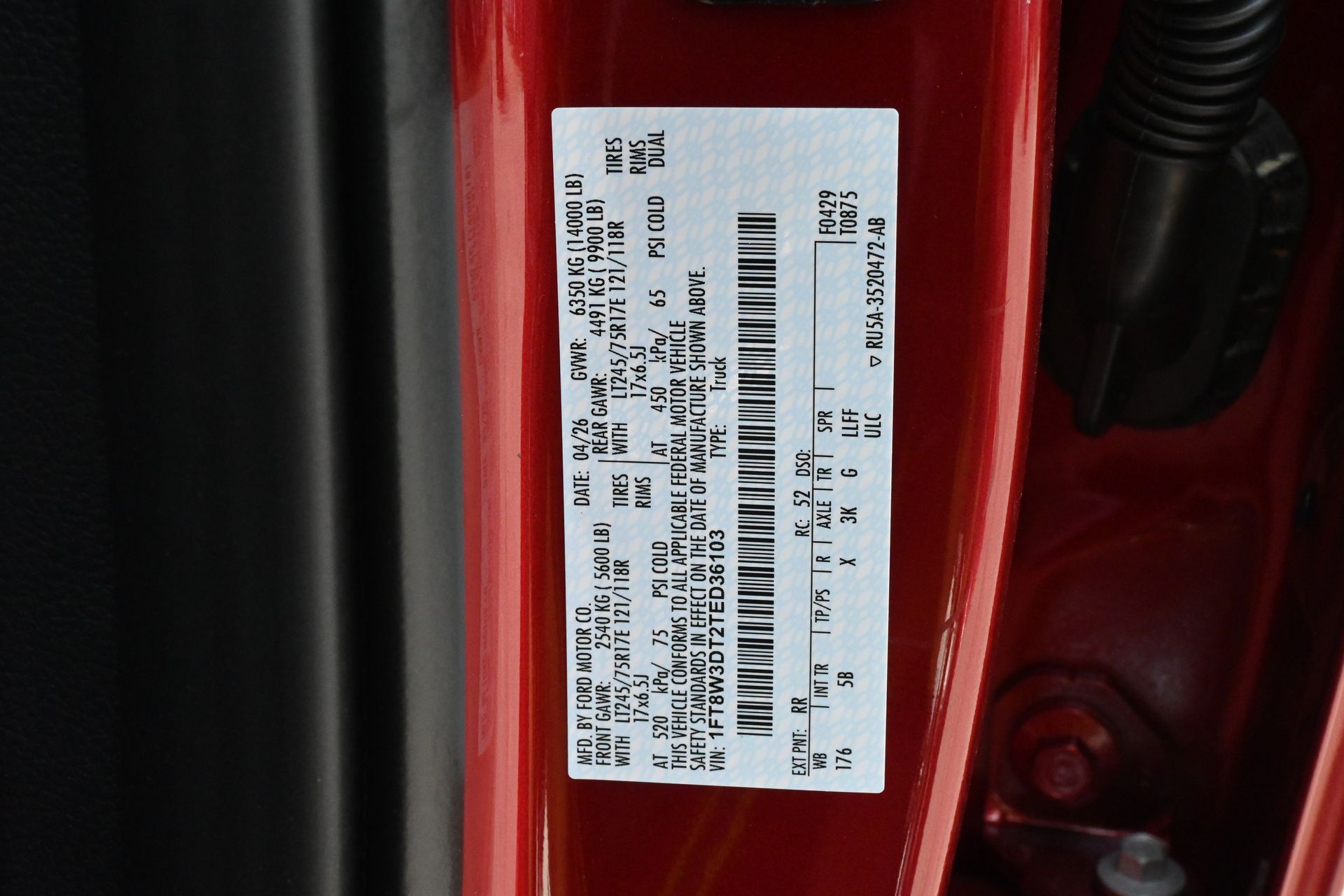 2026 Ford F-350SD Lariat Red at EAG Ford Navasota