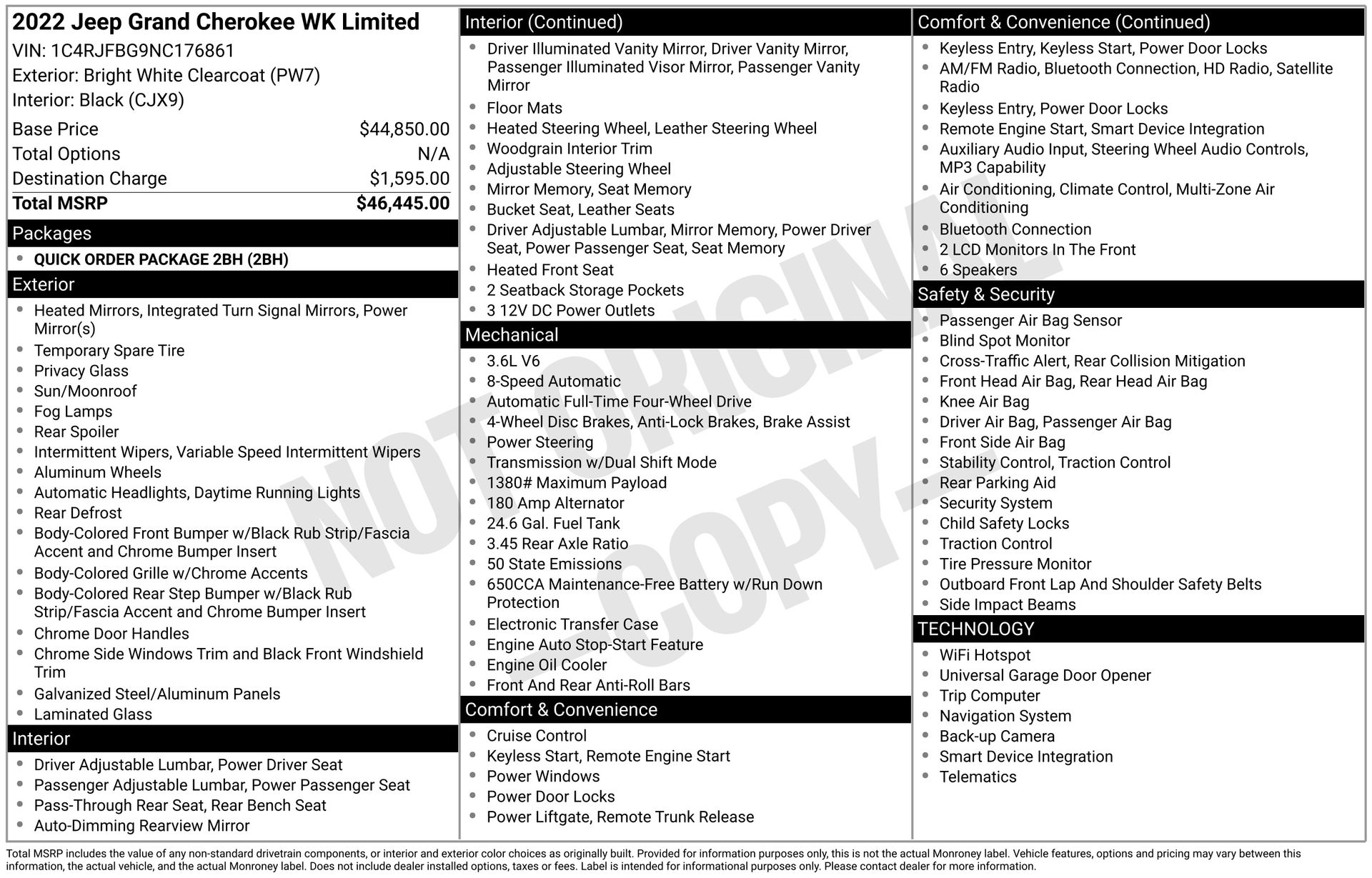 2022 JEEP GRAND CHEROKEE - Image 3