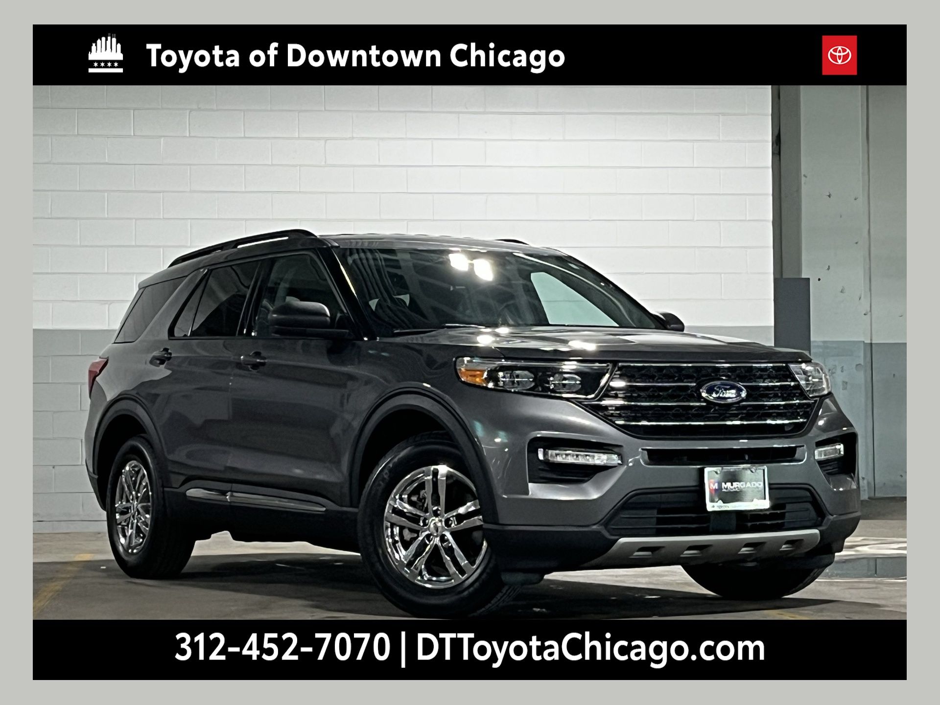 Gray Metallic 2023 Ford Explorer XLT AWD SUV / Crossover All-Wheel Drive Automatic