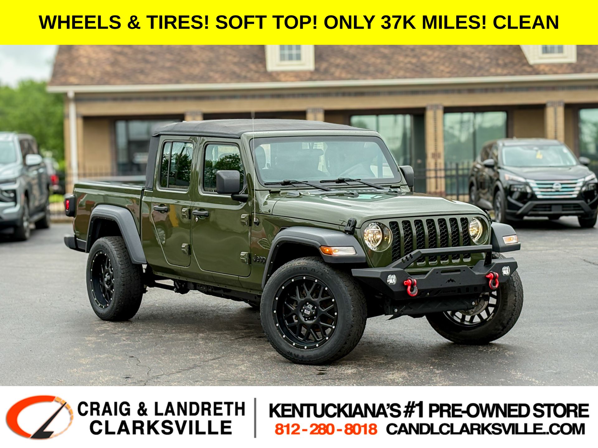 Sarge Green Clearcoat 2022 Jeep Gladiator Pickup Truck Four-Wheel Drive 6-Speed Manual