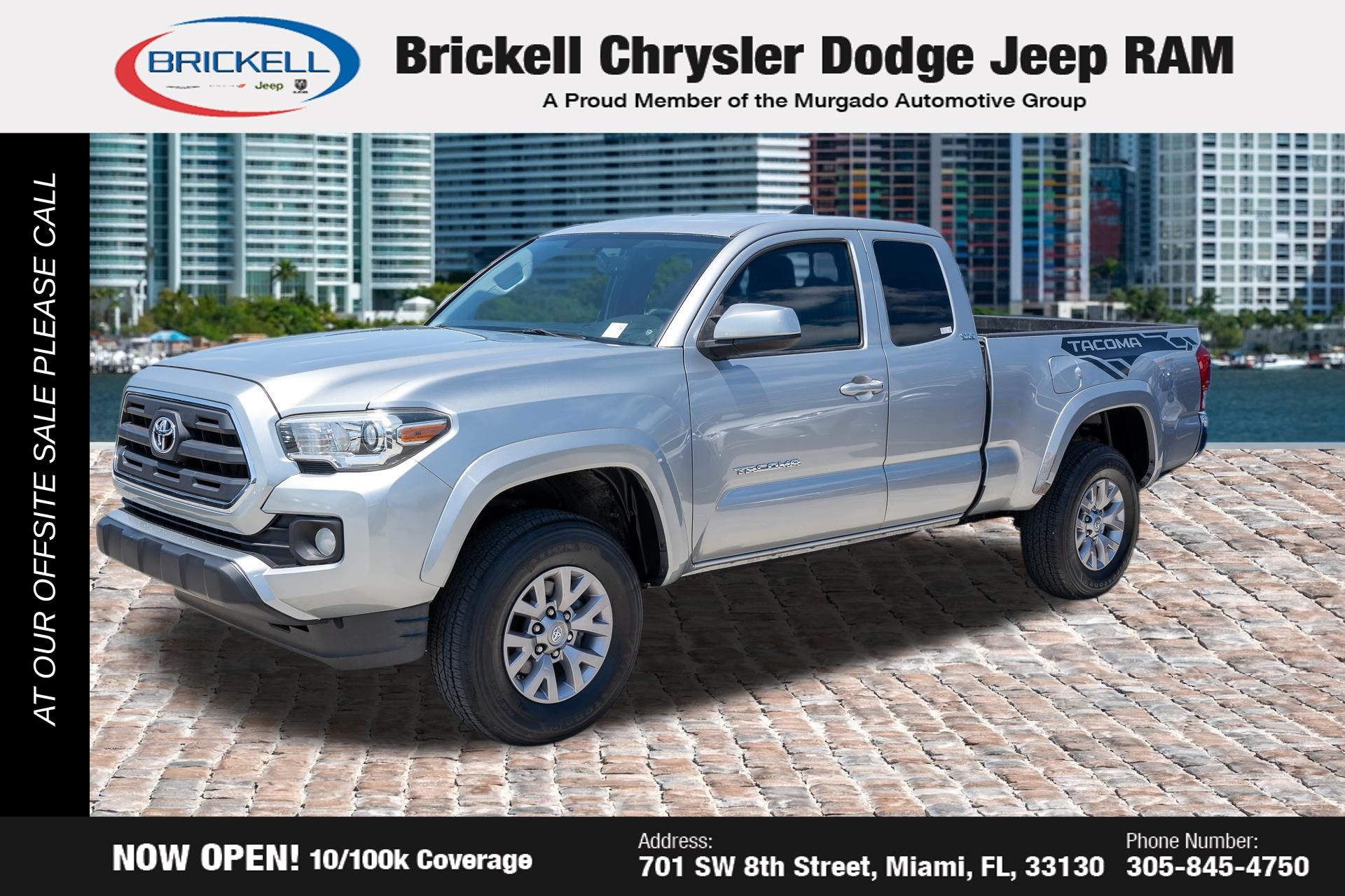 Silver 2017 Toyota Tacoma Pickup Truck 4X2 6-Speed Automatic