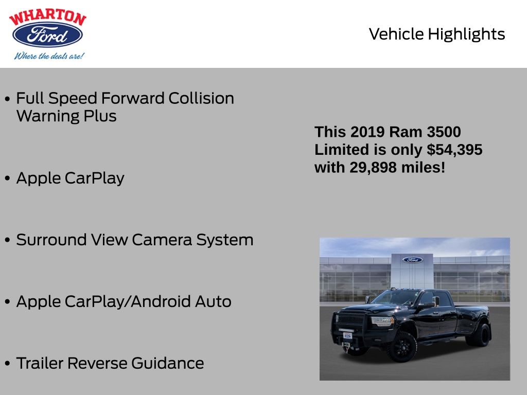 2019 Ram 3500 Limited Black at Victoria Chrysler Dodge Jeep Ram