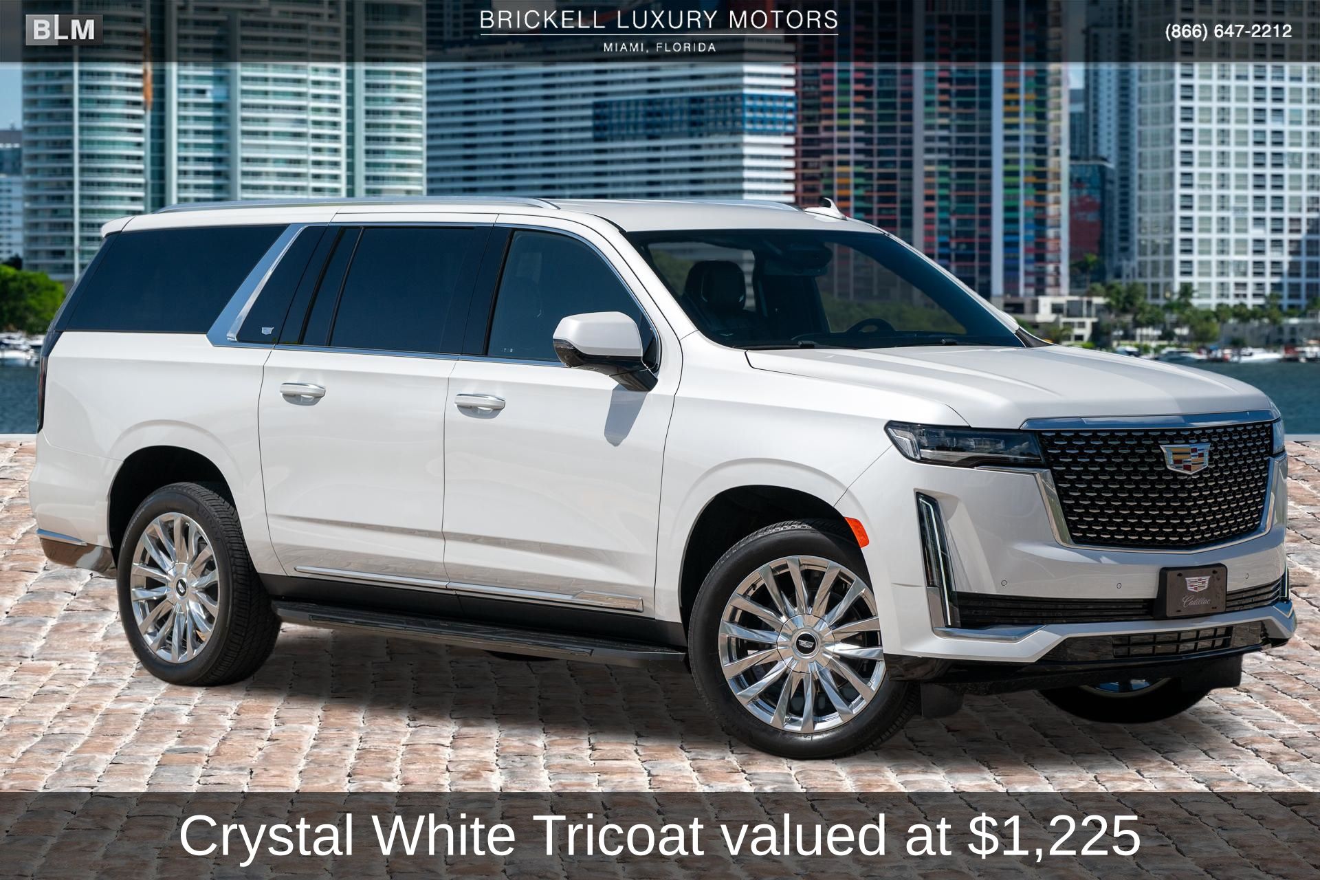 Crystal White Tricoat 2024 Cadillac Escalade ESV SUV / Crossover Four-Wheel Drive Automatic