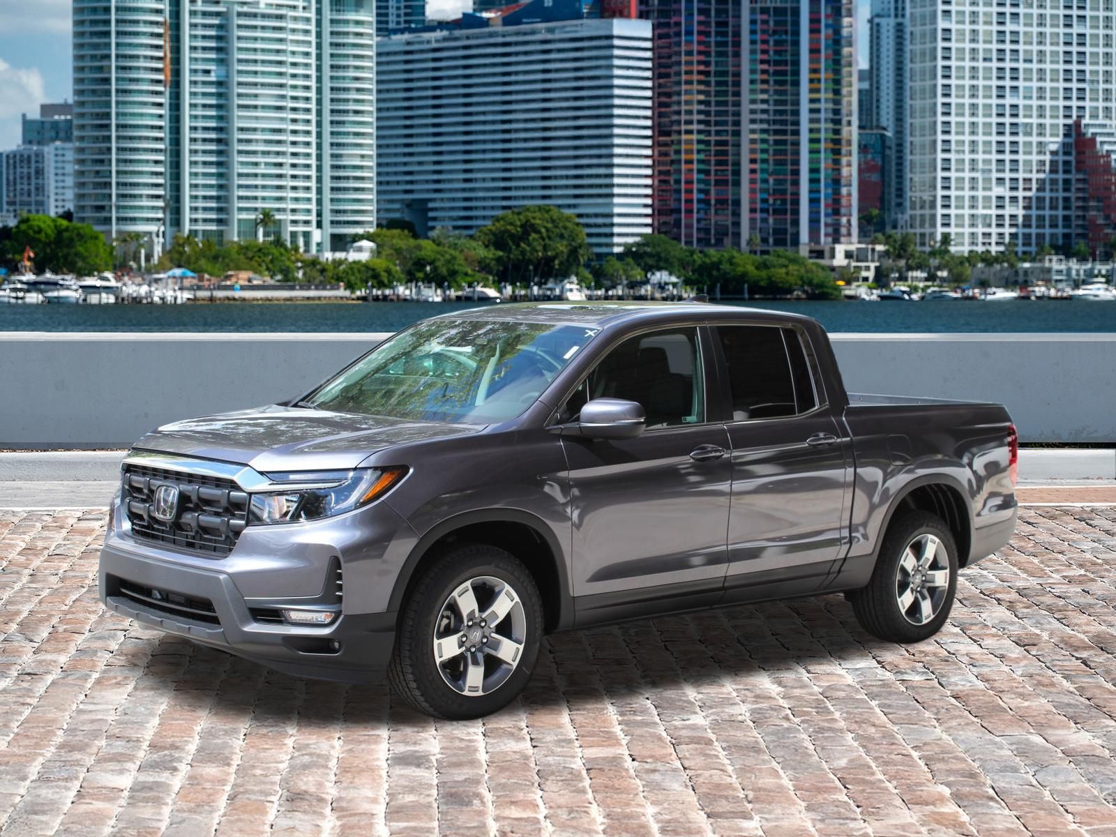 Gray (Modern Steel Metallic) 2026 Honda Ridgeline Pickup Truck All-Wheel Drive 9-Speed Automatic