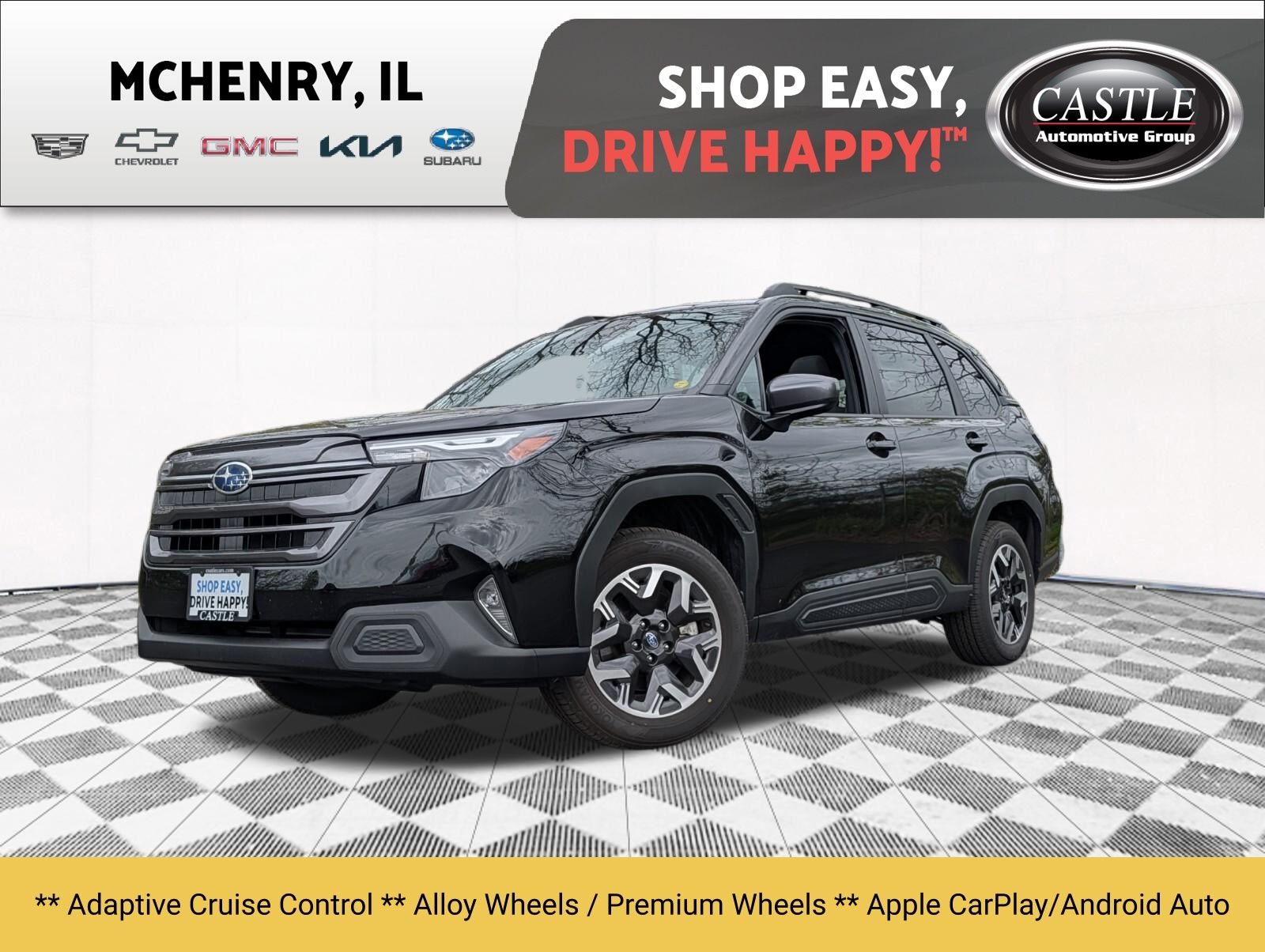 Crystal Black Silica 2026 Subaru Forester SUV / Crossover All-Wheel Drive Continuously Variable Transmission