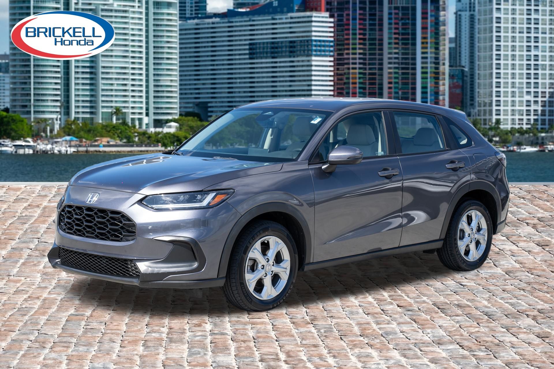 Gray (Modern Steel Metallic) 2023 Honda HR-V SUV / Crossover Front-Wheel Drive Continuously Variable Transmission