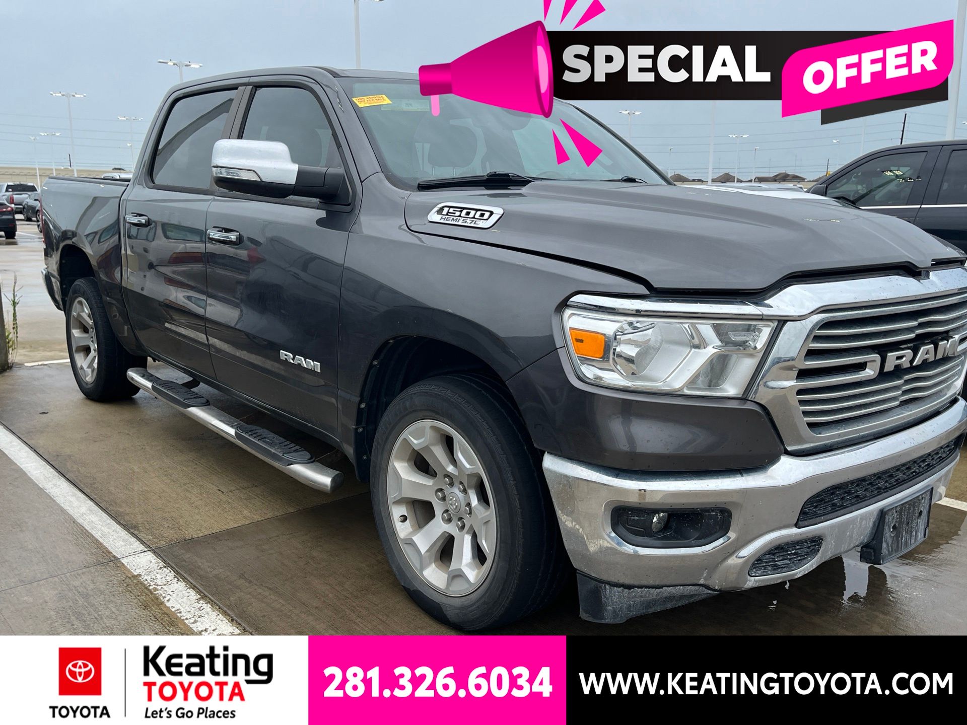 Gray (Granite Crystal Metallic Clearcoat) 2020 RAM 1500 Pickup Truck 8-Speed Automatic