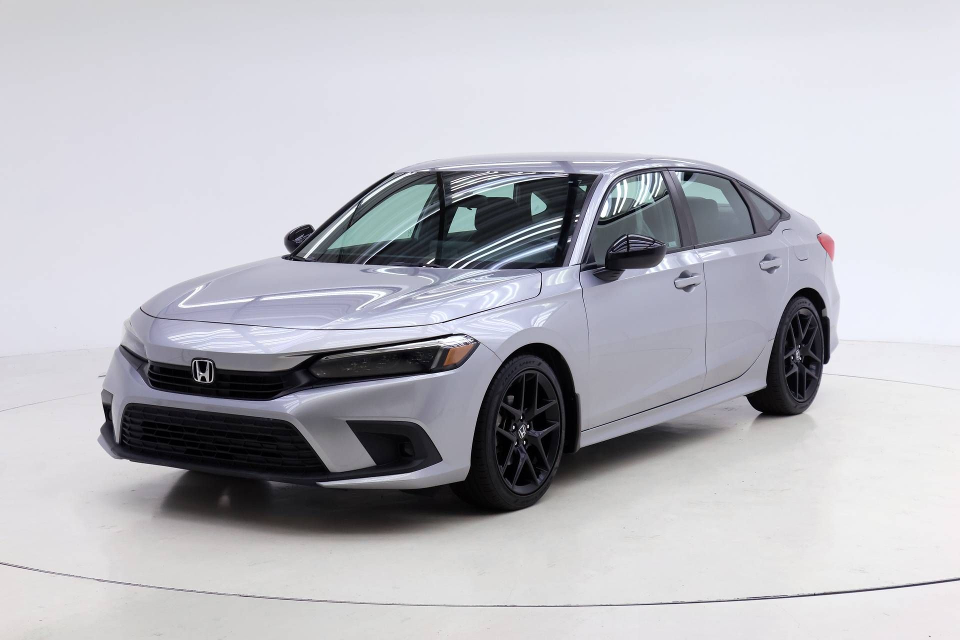 Lunar Silver Metallic 2023 Honda Civic Sedan Front-Wheel Drive Continuously Variable Transmission