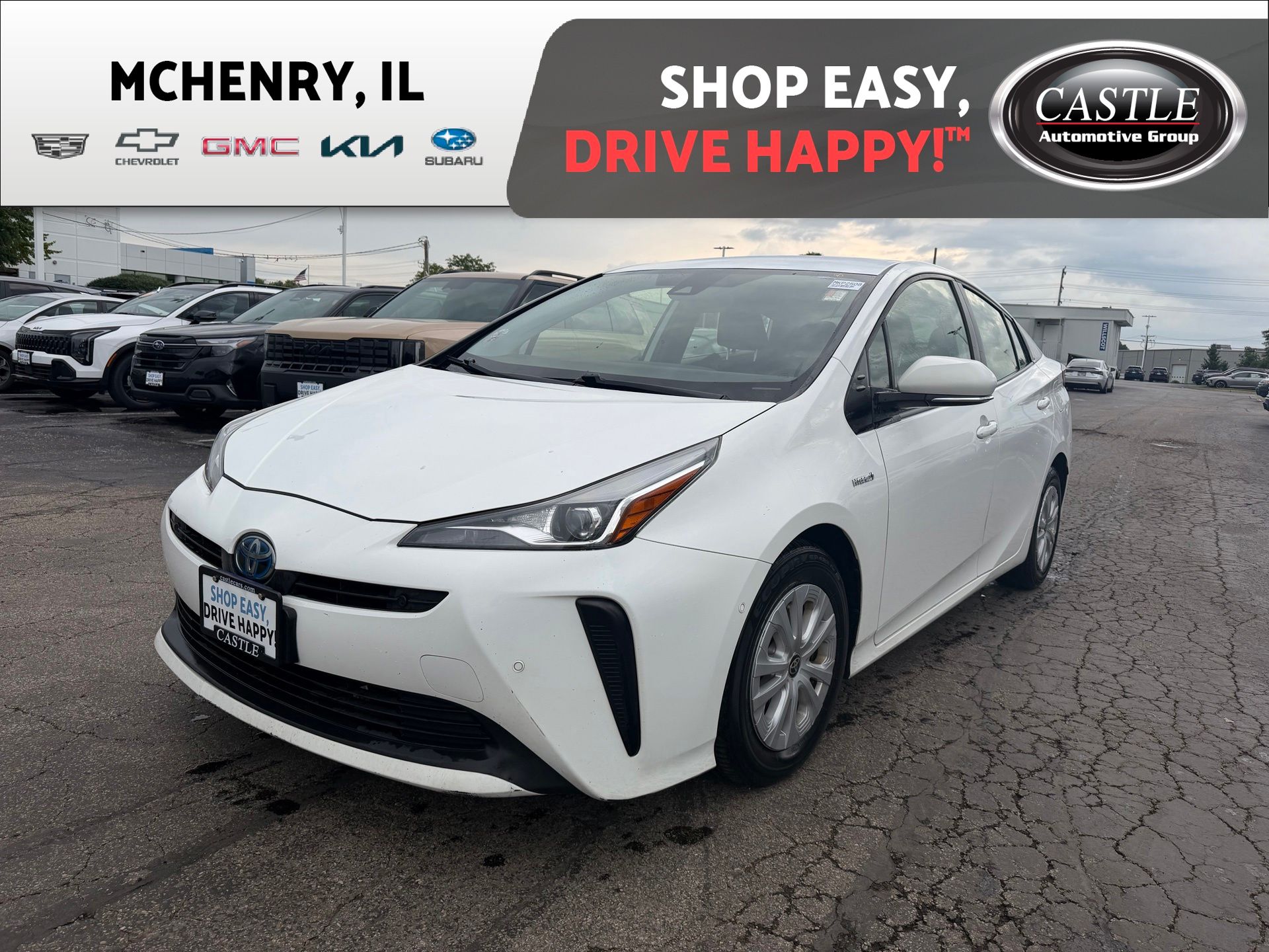 Super White 2021 Toyota Prius Hatchback Front-Wheel Drive Continuously Variable Transmission