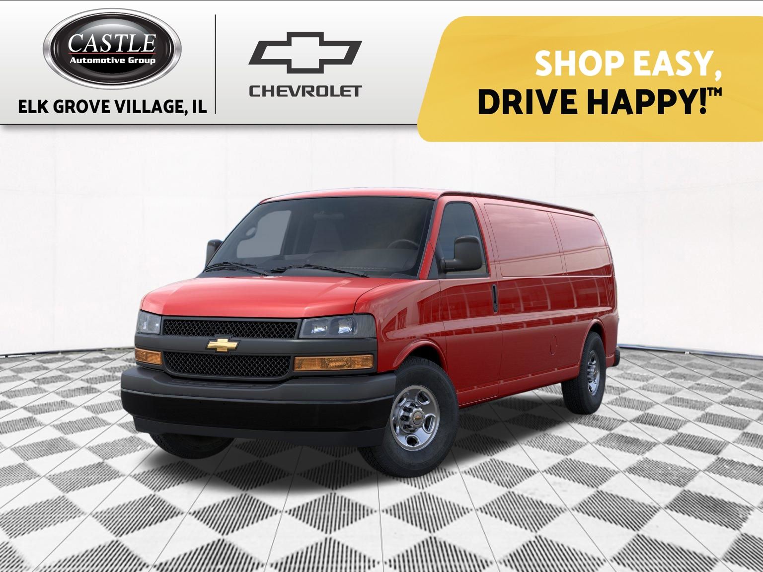 Red 2026 Chevrolet Express Cargo 3500 RWD Van Rear-Wheel Drive