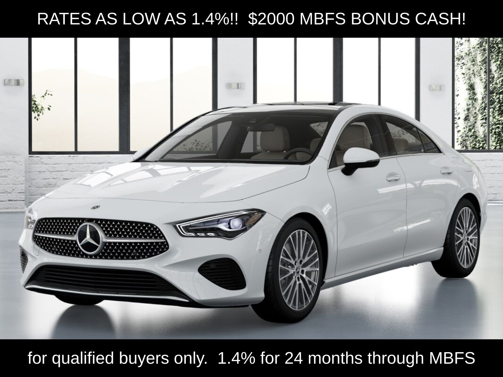 Polar White 2026 Mercedes-Benz CLA 250 4MATIC Coupe All-Wheel Drive 8-Speed Dual Clutch