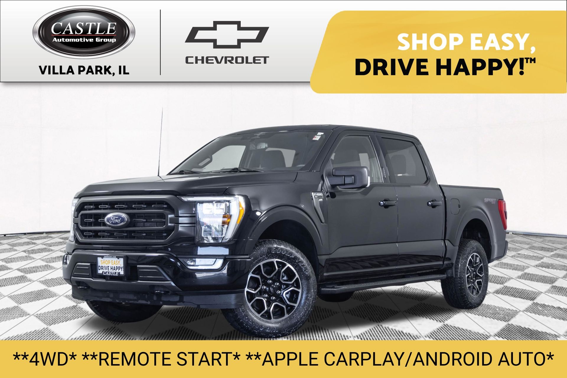 Black Metallic 2023 Ford F-150 Pickup Truck Four-Wheel Drive Automatic
