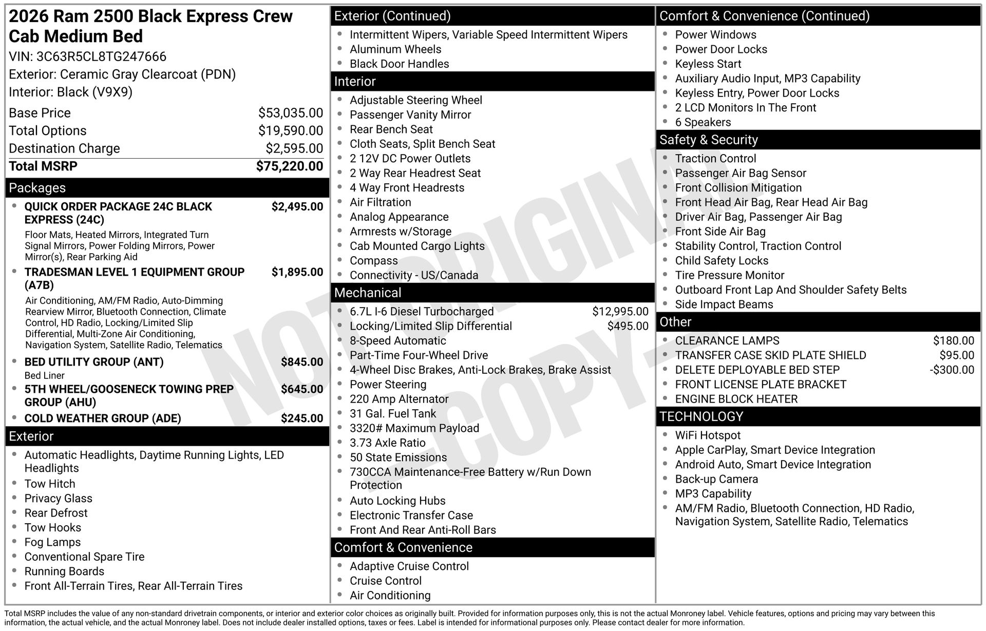 2026 RAM 2500 - Image 1