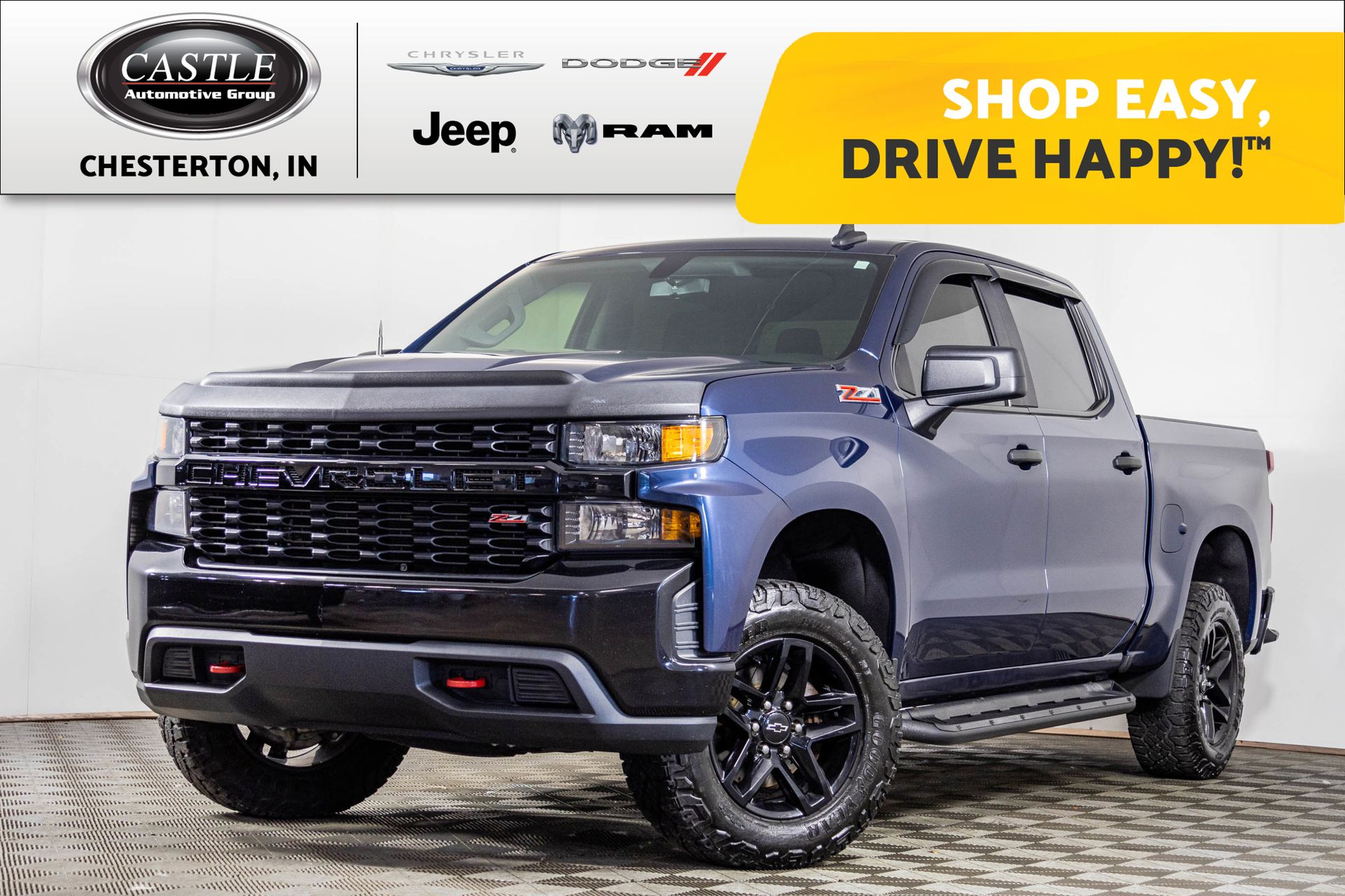 Northsky Blue Metallic 2019 Chevrolet Silverado 1500 Pickup Truck Four-Wheel Drive 6-Speed Automatic Overdrive