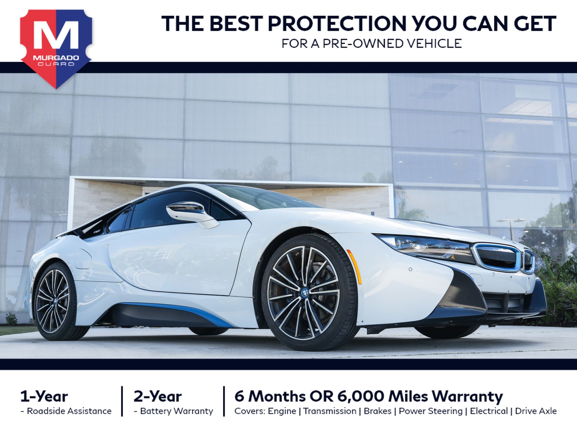 Crystal White Pearl Metallic w/BMW i Frozen Blue 2019 BMW i8 Coupe AWD Coupe All-Wheel Drive 6-Speed Automatic