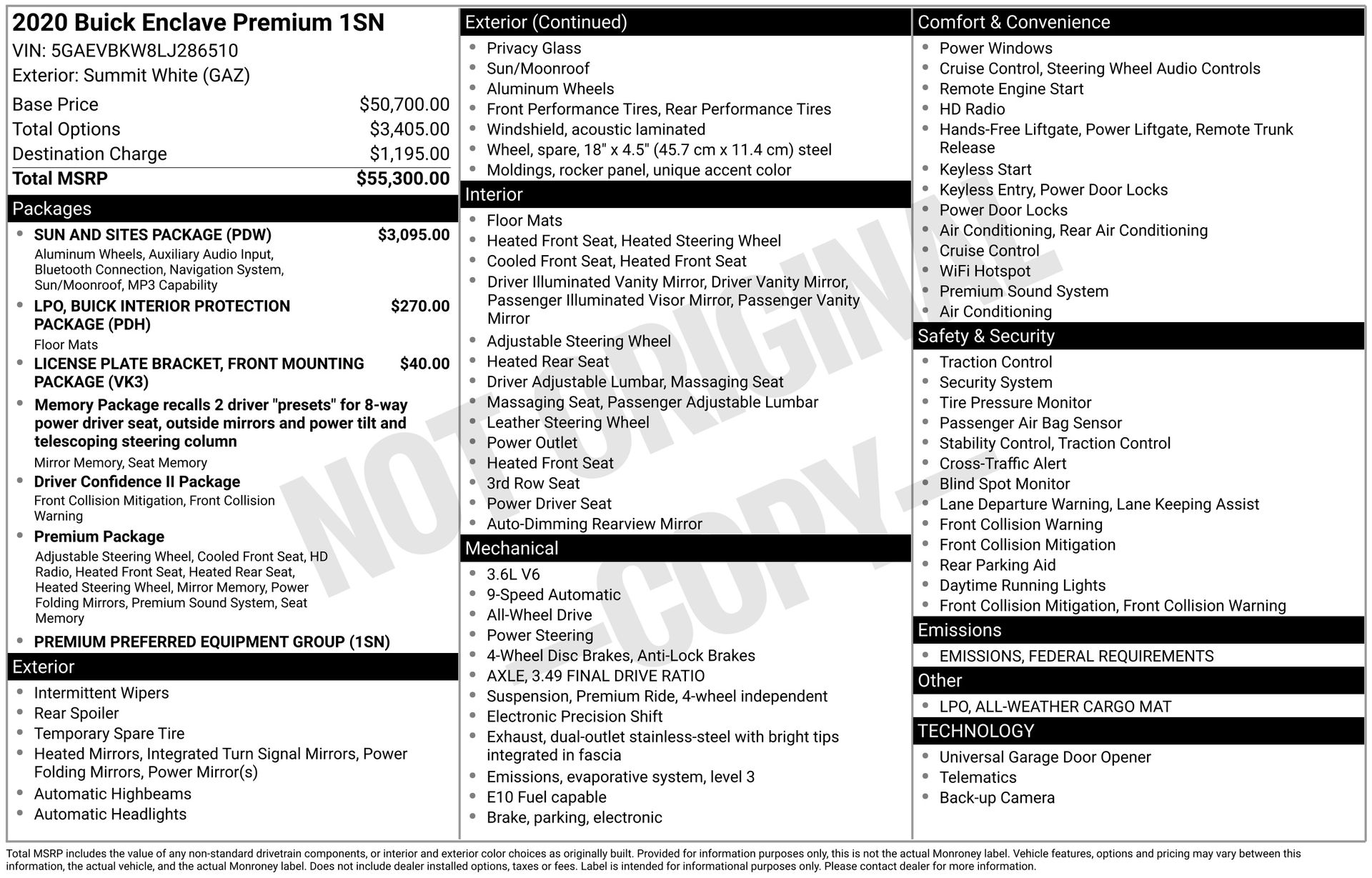 2020 BUICK ENCLAVE - Image 3