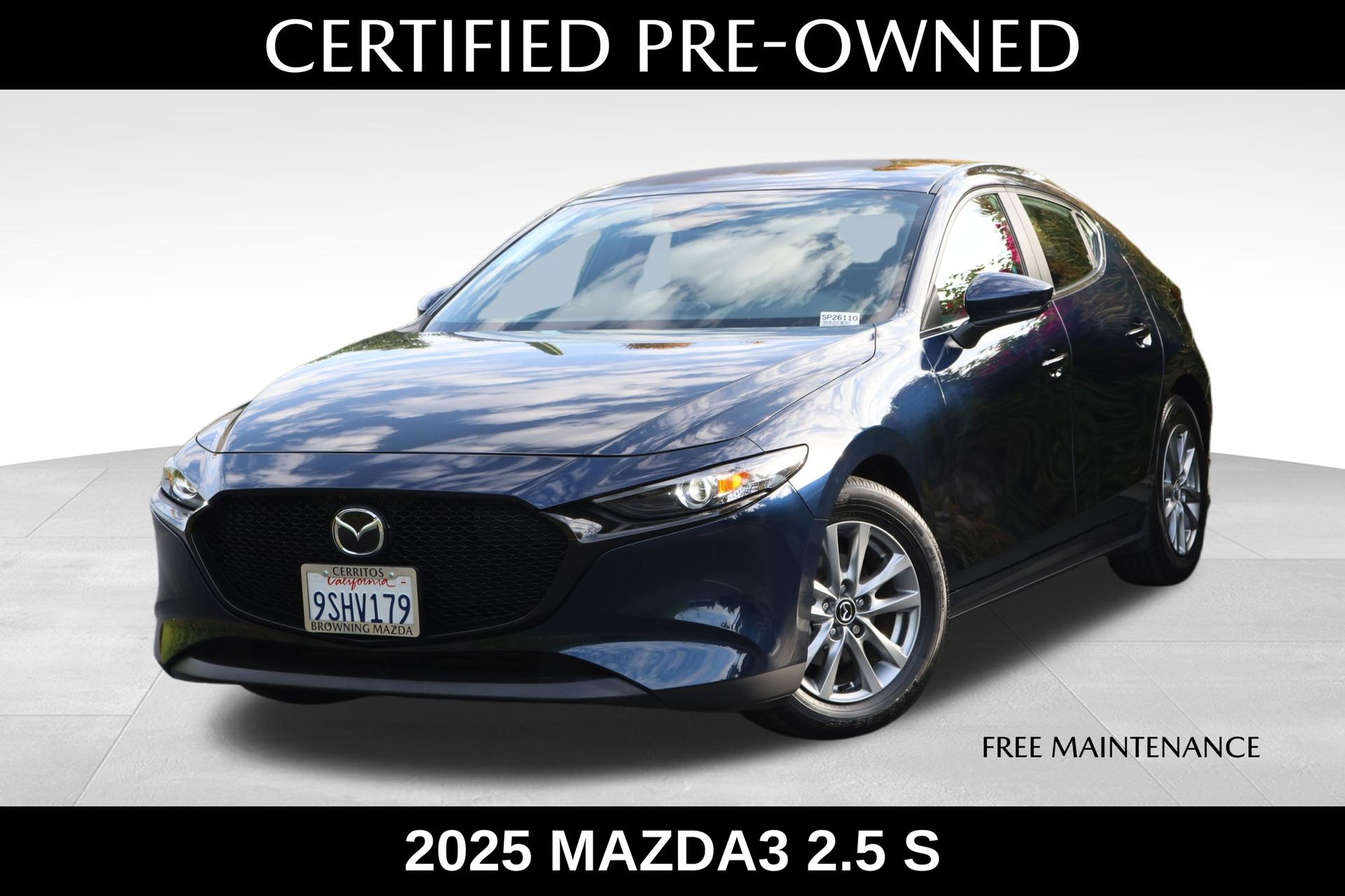 Deep Crystal Blue Mica 2025 Mazda MAZDA3 2.5 S Hatchback FWD Hatchback Front-Wheel Drive 6-Speed Automatic