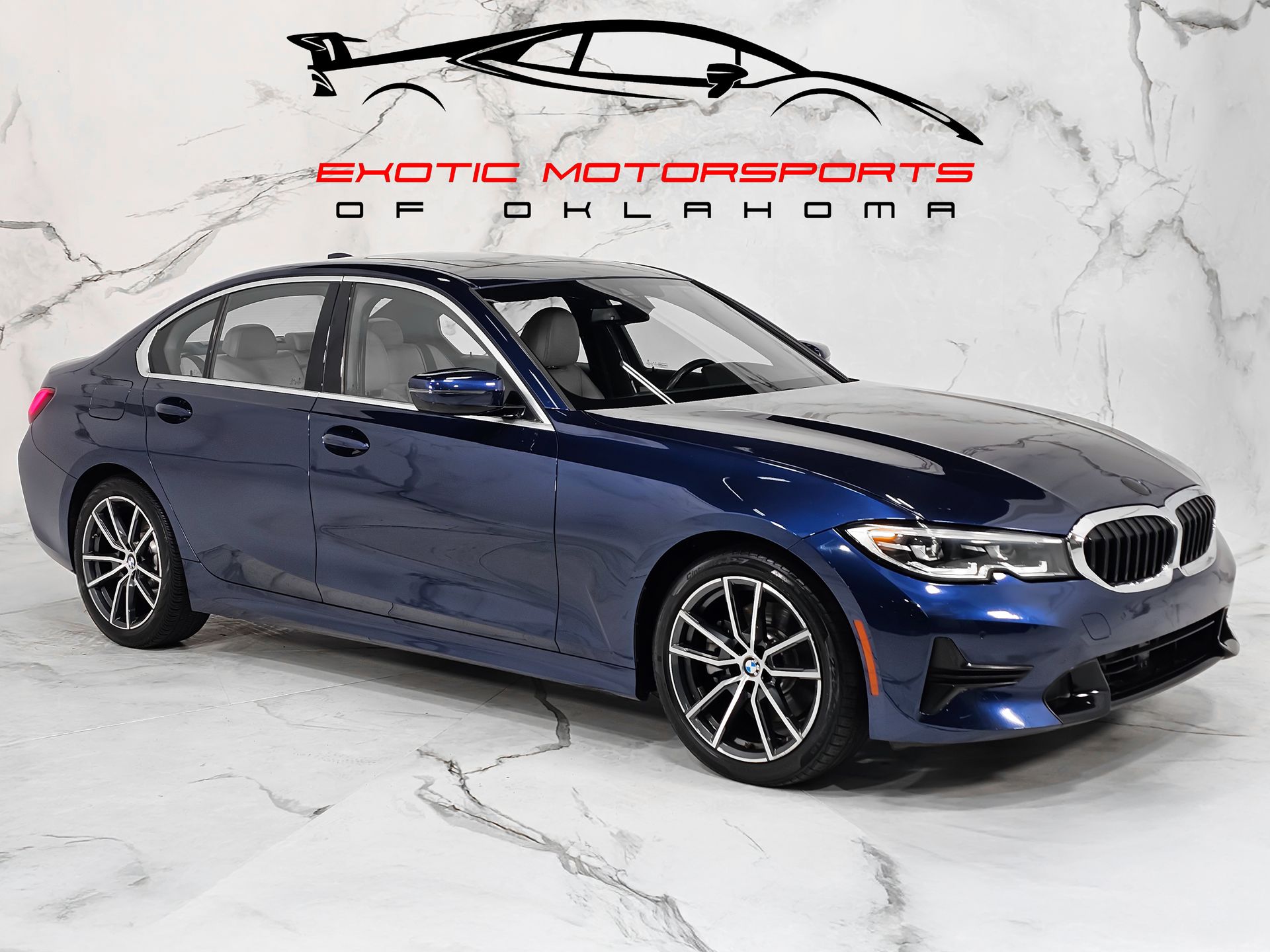 Mediterranean Blue Metallic 2019 BMW 3 Series Sedan Rear-Wheel Drive 8-Speed Automatic