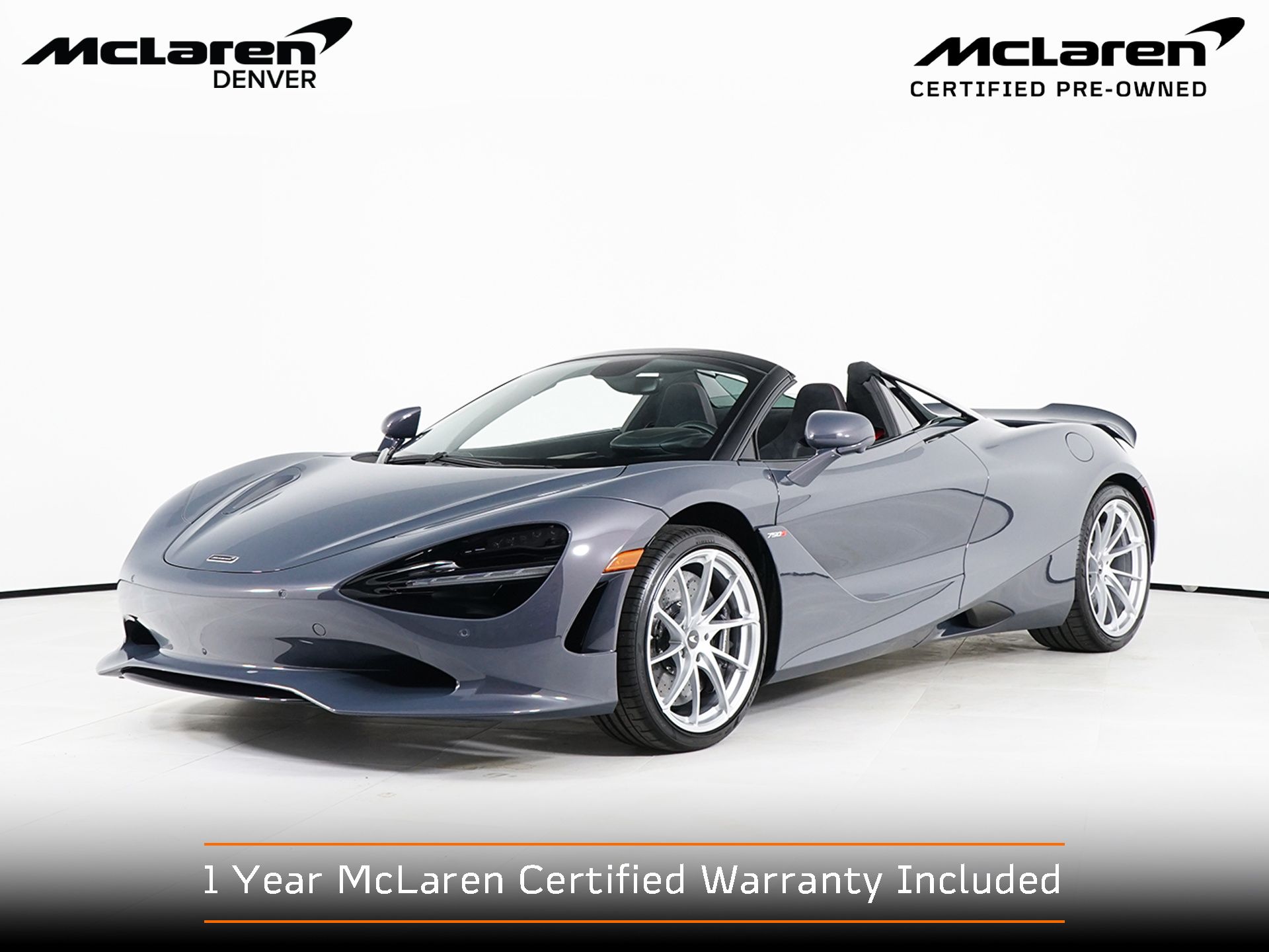 Lava Gray 2026 McLaren 750S Convertible Rear-Wheel Drive 7-Speed Automatic