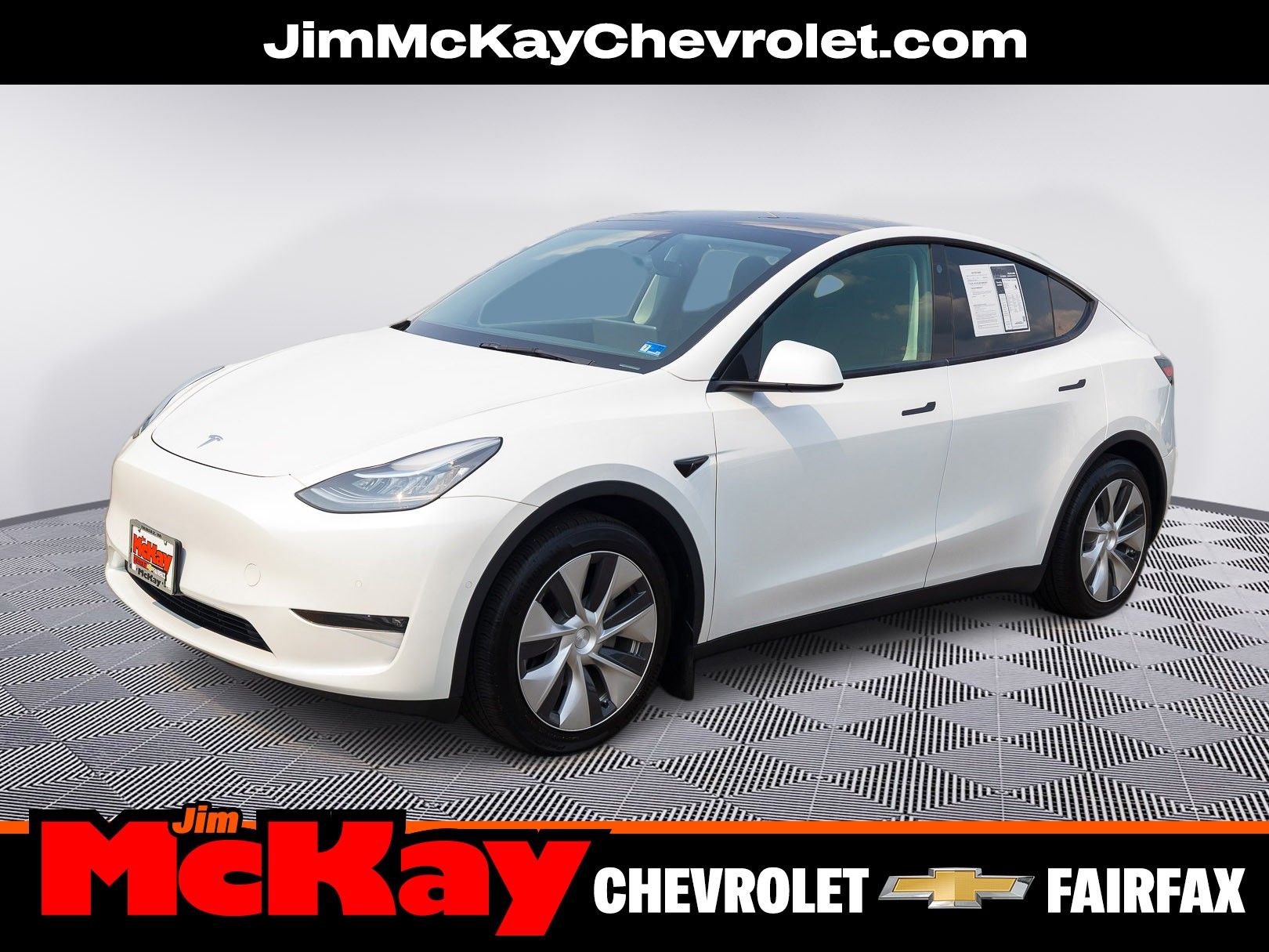 Pearl White Multi-Coat 2021 Tesla Model Y SUV / Crossover All-Wheel Drive 1-Speed Automatic