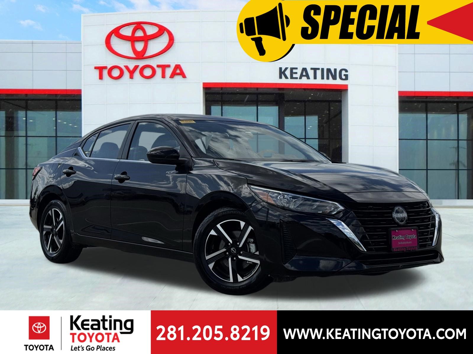 Super Black 2025 Nissan Sentra SV FWD Sedan Front-Wheel Drive Continuously Variable Transmission