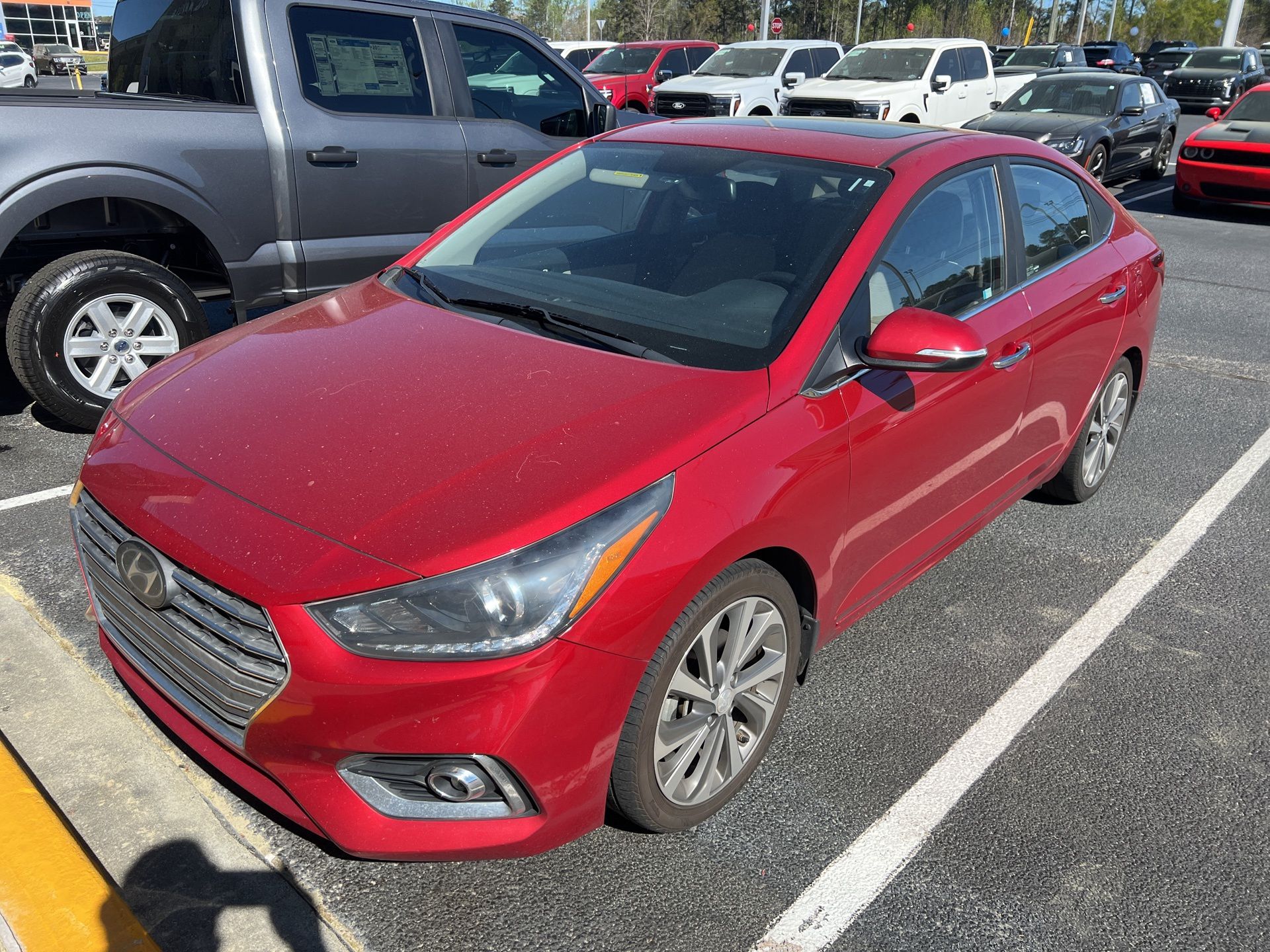 Pomegranate Red Metallic 2019 Hyundai Accent Limited Sedan FWD Sedan Front-Wheel Drive 6-Speed Automatic