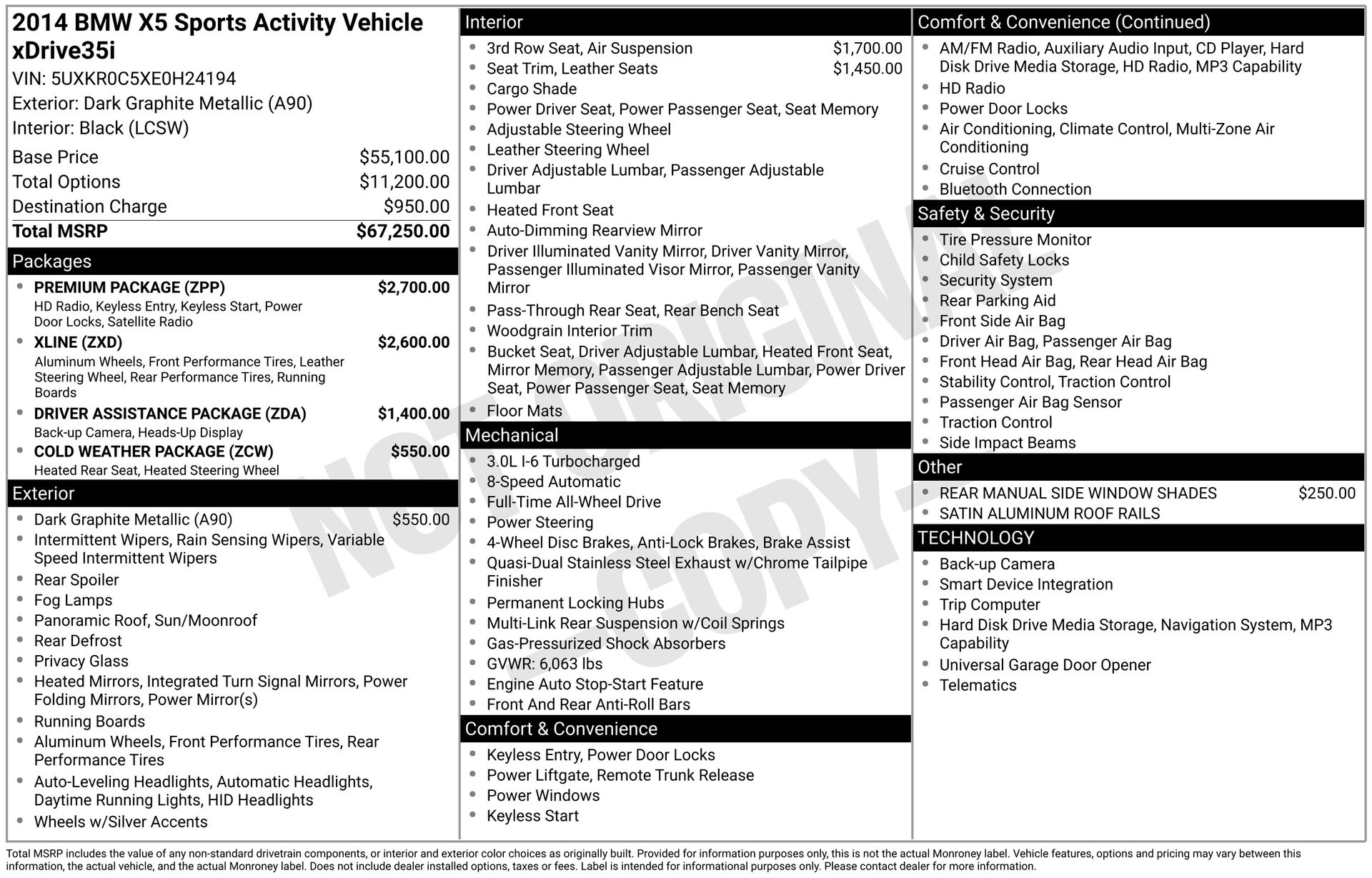 2014 BMW X5 - Image 3