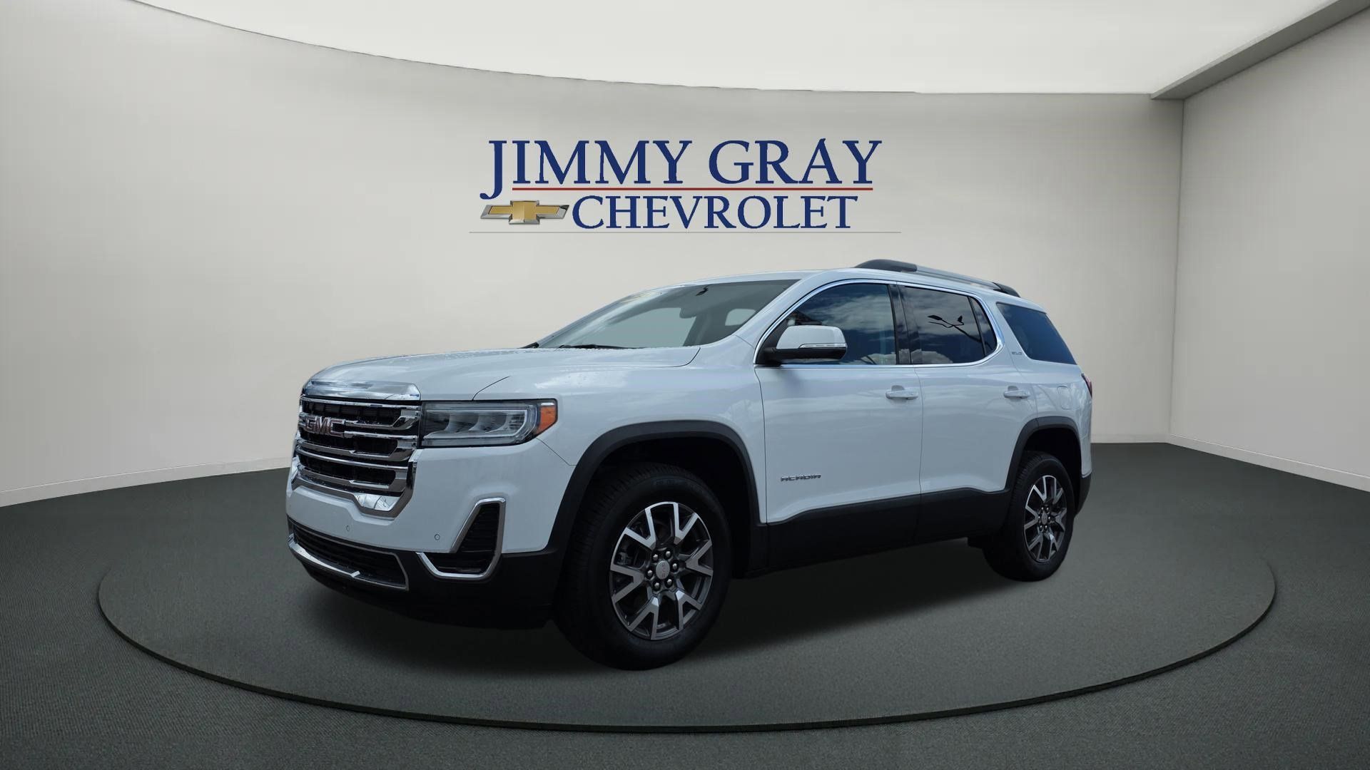 Summit White 2023 GMC Acadia SLE FWD SUV / Crossover Front-Wheel Drive 9-Speed Automatic