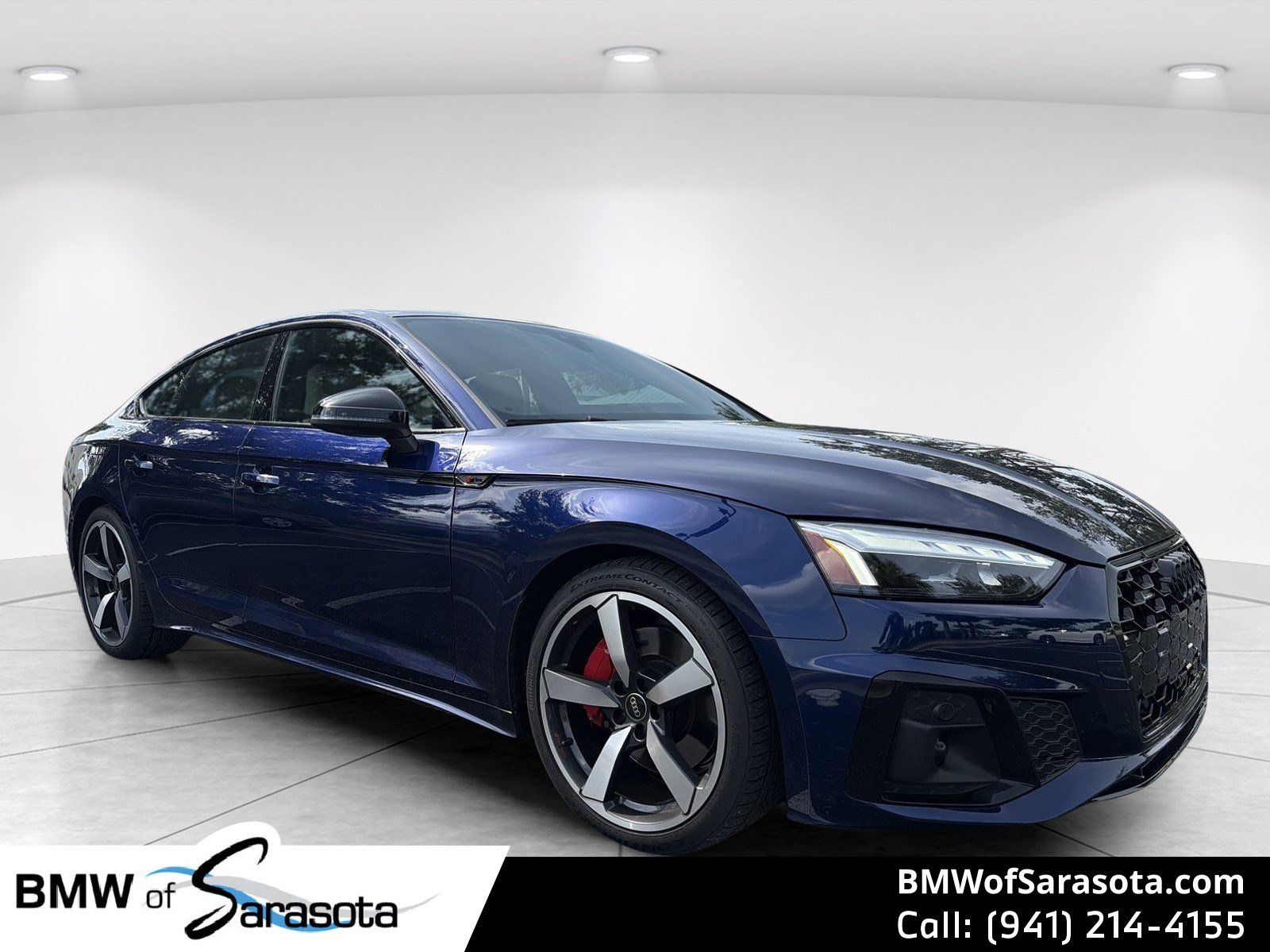 Blue 2024 Audi A5 Sportback Sedan All-Wheel Drive 7-Speed Automatic