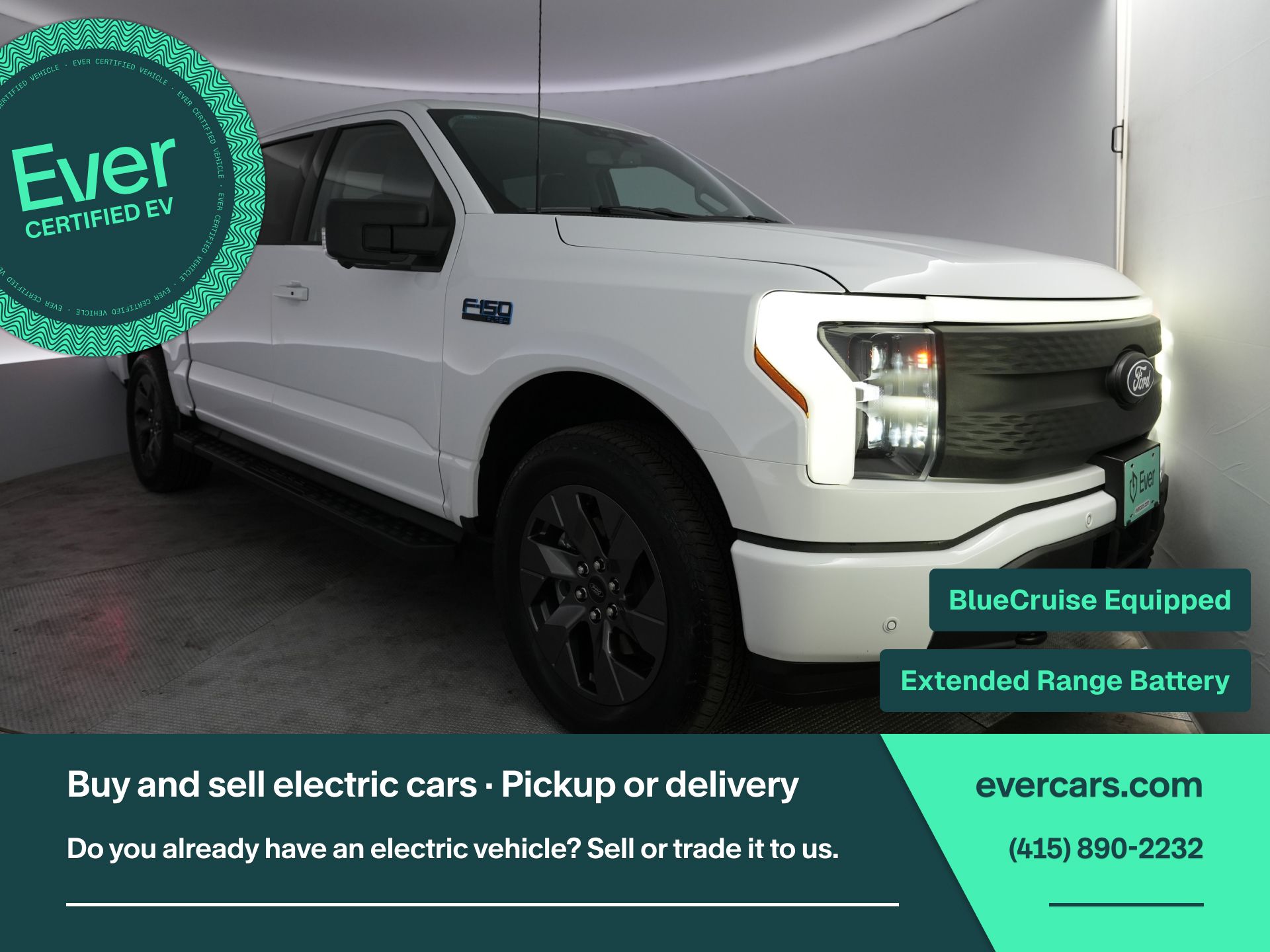Oxford White 2024 Ford F-150 Lightning Pickup Truck All-Wheel Drive Automatic