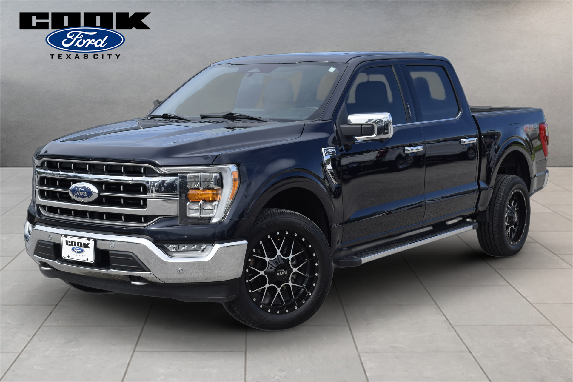 Blue Metallic 2021 Ford F-150 Lariat SuperCrew 4WD Pickup Truck Four-Wheel Drive Automatic