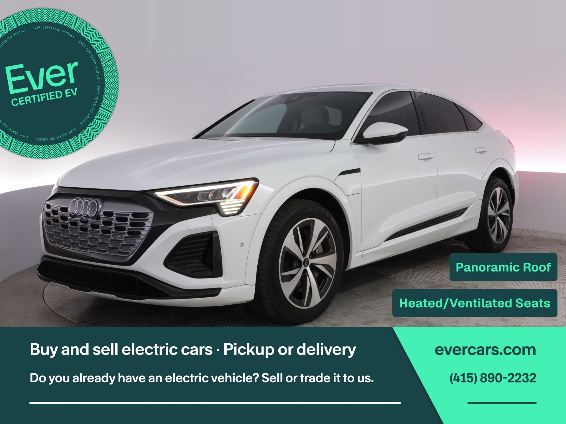 Glacier White 2024 Audi Q8 e-tron Sportback quattro Premium Plus S line AWD Sedan All-Wheel Drive Automatic