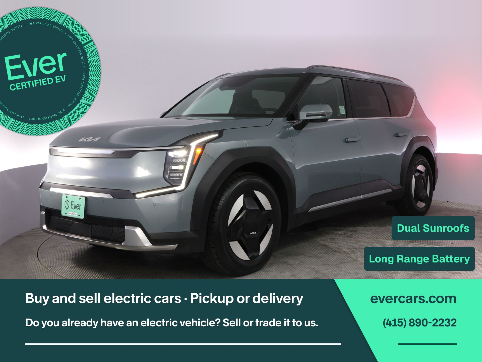 Iceberg Green 2024 Kia EV9 SUV / Crossover All-Wheel Drive 1-Speed Automatic